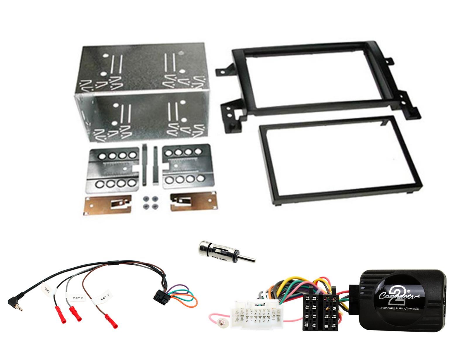 Connects2 CTKSZ01 -Suzuki Steering Wheel Inteki Grand Vitara 2005 - 2011 Double Din Fascia & Interface Installation Kit