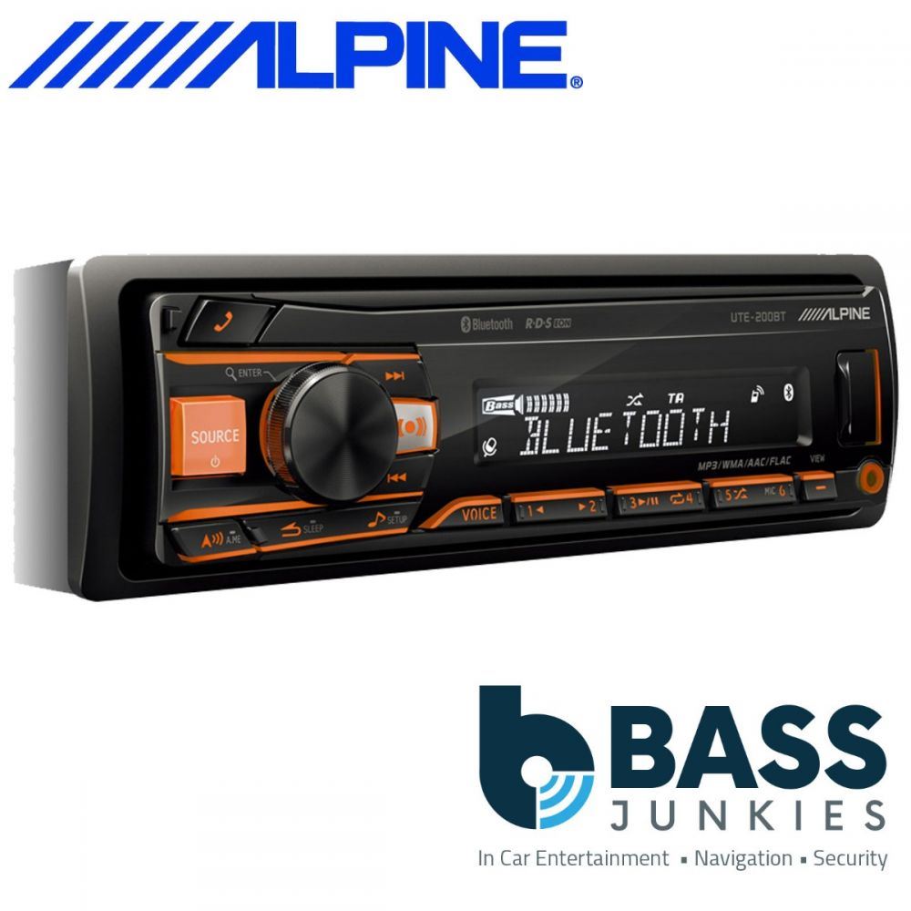 Alpine UTE-200BT Car CD MP3 Bluetooth Android Car Stereo AUX USB Receiver