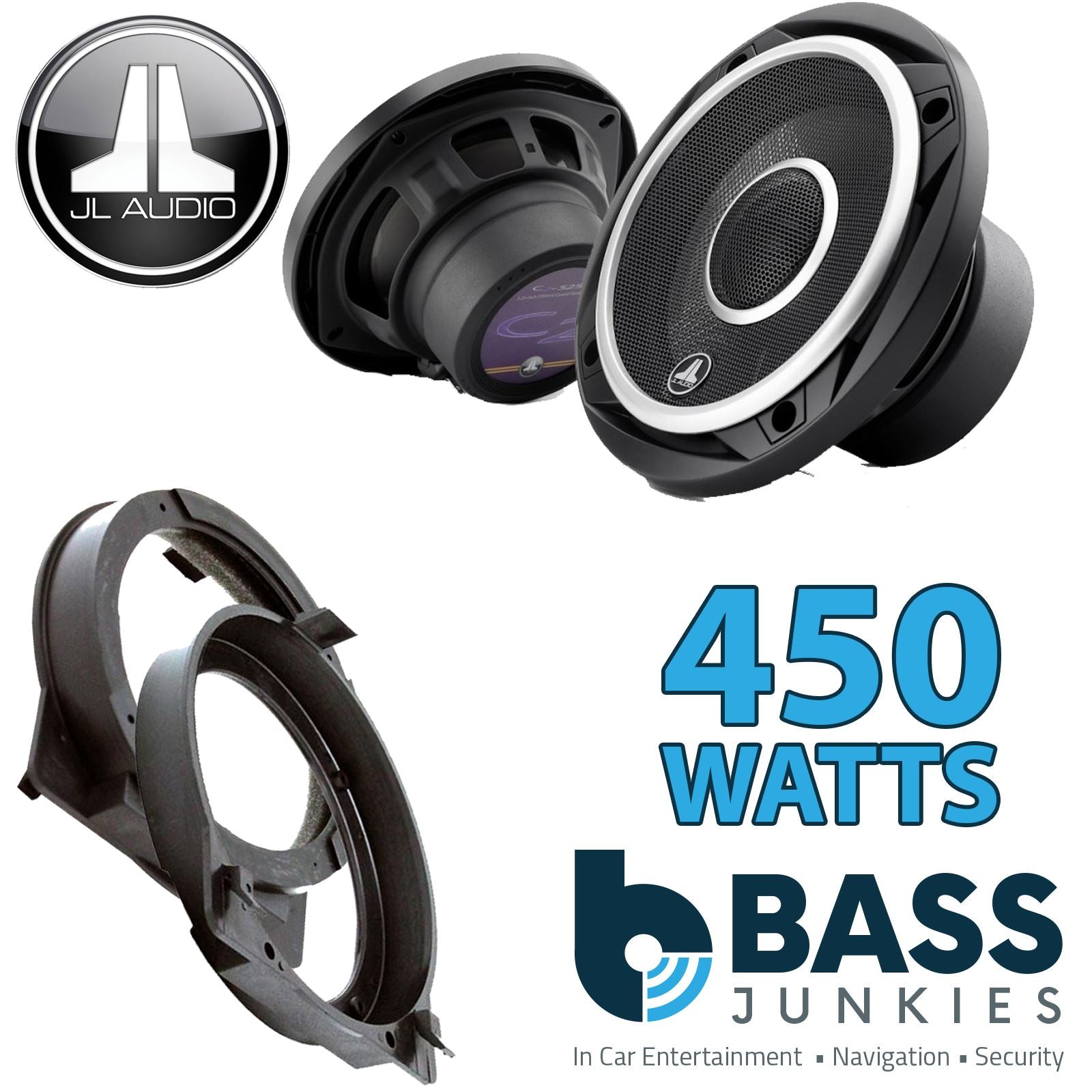 JL Audio C2-525X 2-Way 130mm/13cm/5.25" Coaxial Speakers (Per Pair 450 Watts) Fits Honda Jazz <-2008