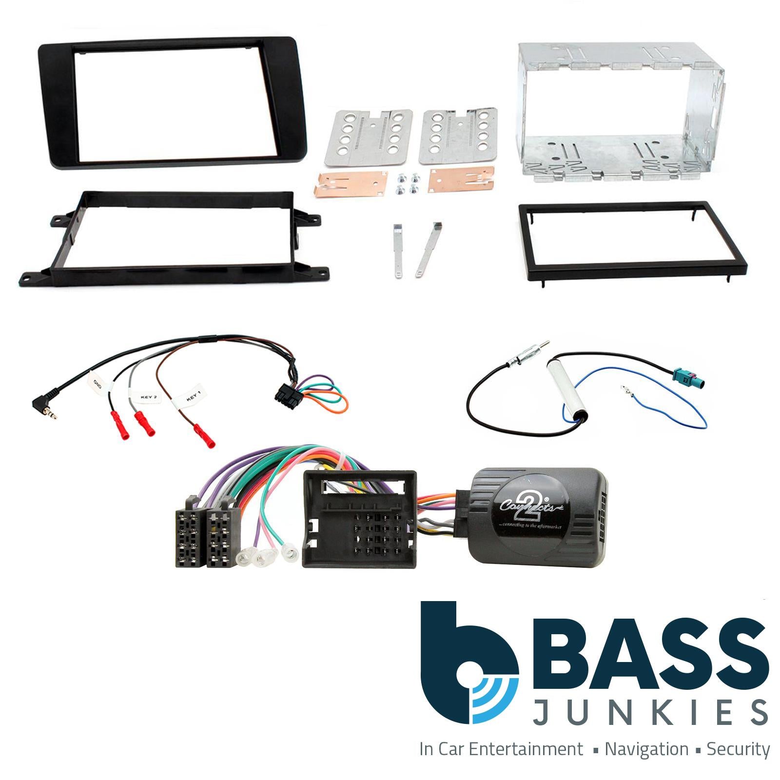 Connects2 CTKSK02 - Skoda Octavia 2004 - 2008 Double Din Facia & Steering Wheel Interface Installation Kit