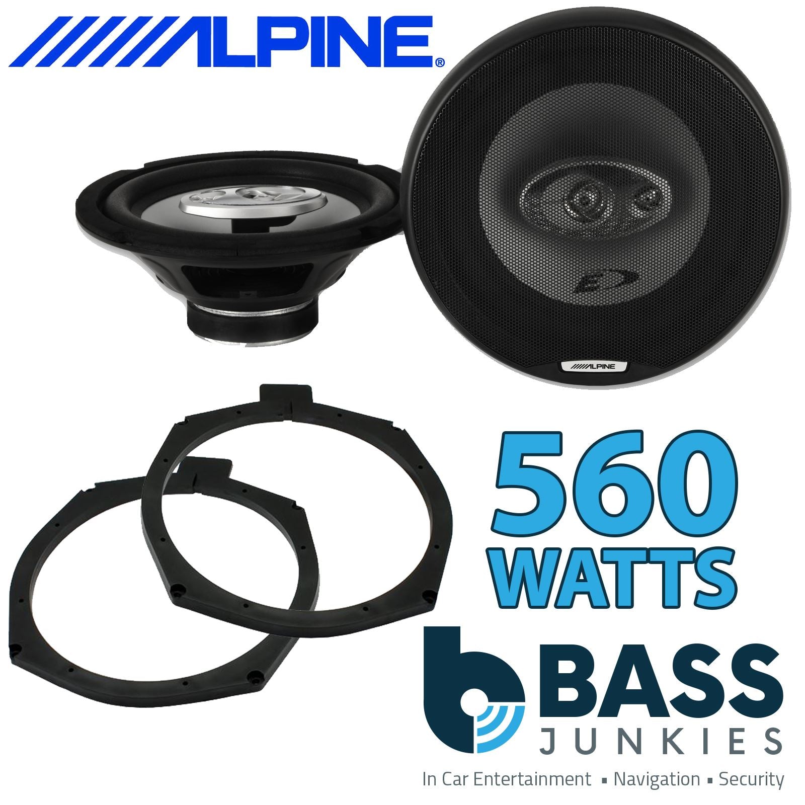 Alpine SXE-2035S 8" 8inch Speakers 560w 200mm/20cm Fits BMW 5-Series 2011-17