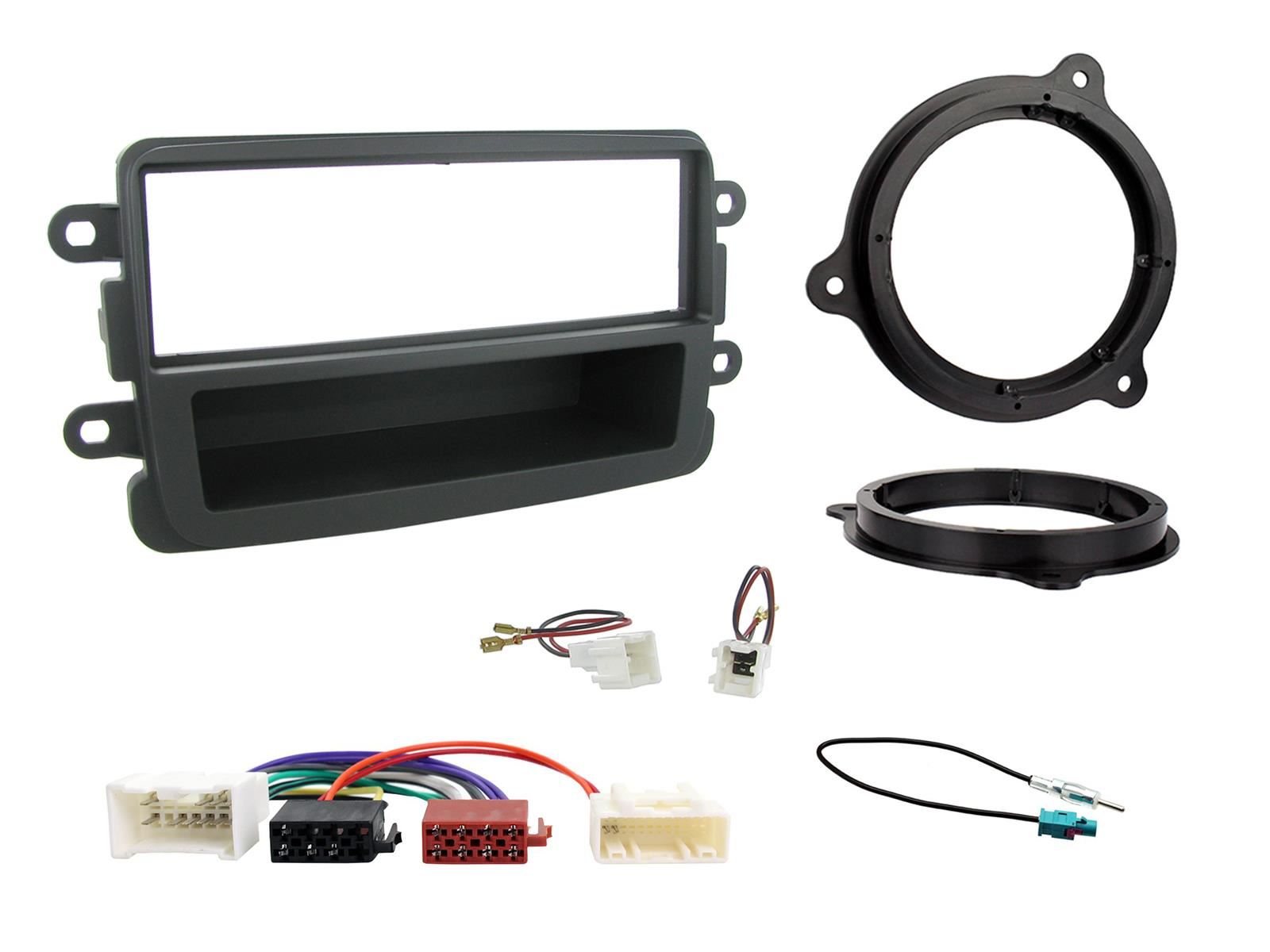 Connects 2 CTKDC02 - Dacia Duster 2012 - 2016 Single Din Facia & Speaker Adaptors & Fitting Installation Kit