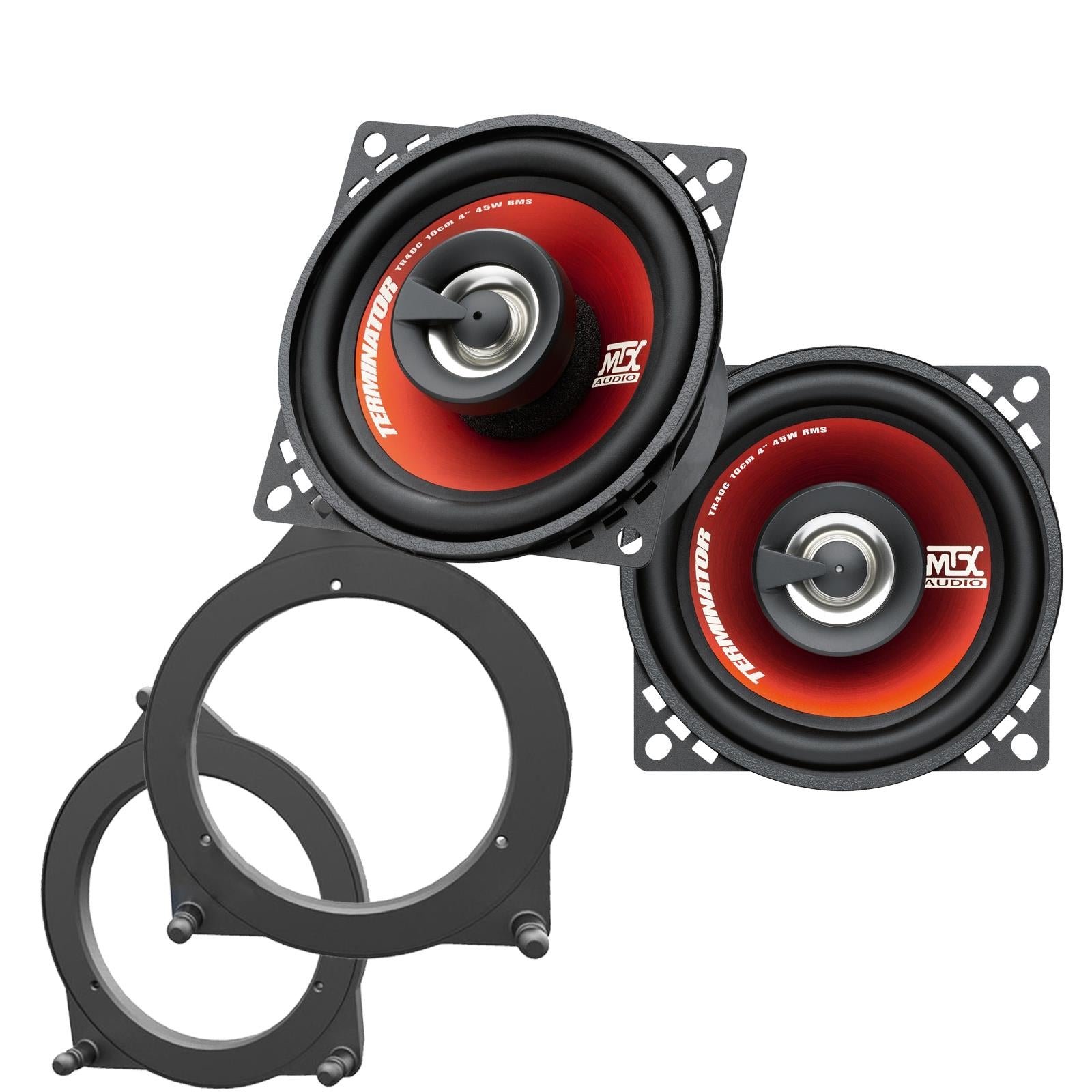 MTX TR40C 100mm/10cm/4" 2-Way Coaxial Car speakers (Per Pair Max 620|90 watts RMS) Fits Mercedes C-Class 2015-21