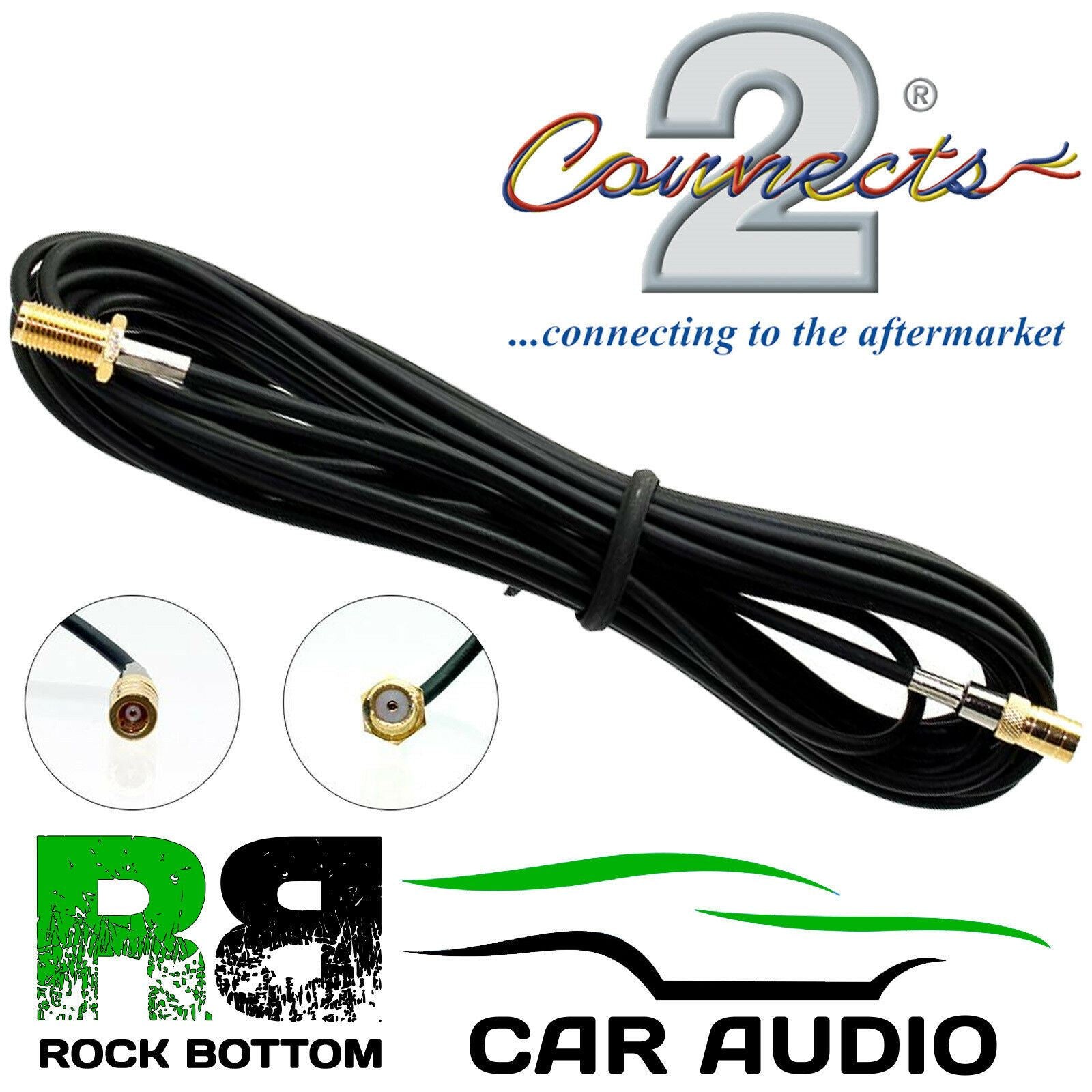 Connects2 CT27AA126 - DAB 5 Meter Extension SMA Female-SMB Female Car Stereo Aerial Adaptor