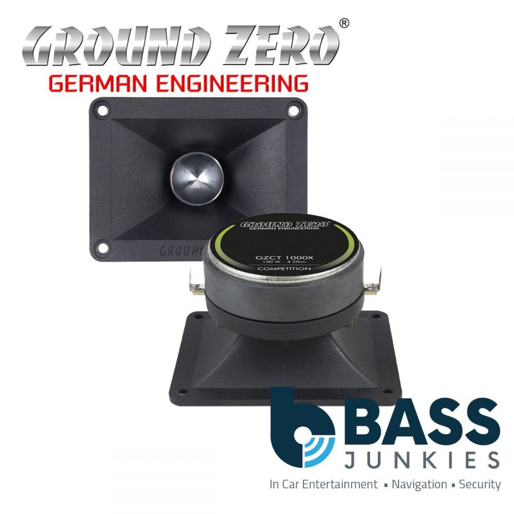 Ground Zero GZCT 1000X - 4" x 3" Inch ( 100 x 75mm ) 30 WRMS Car Compression Tweeter - Single