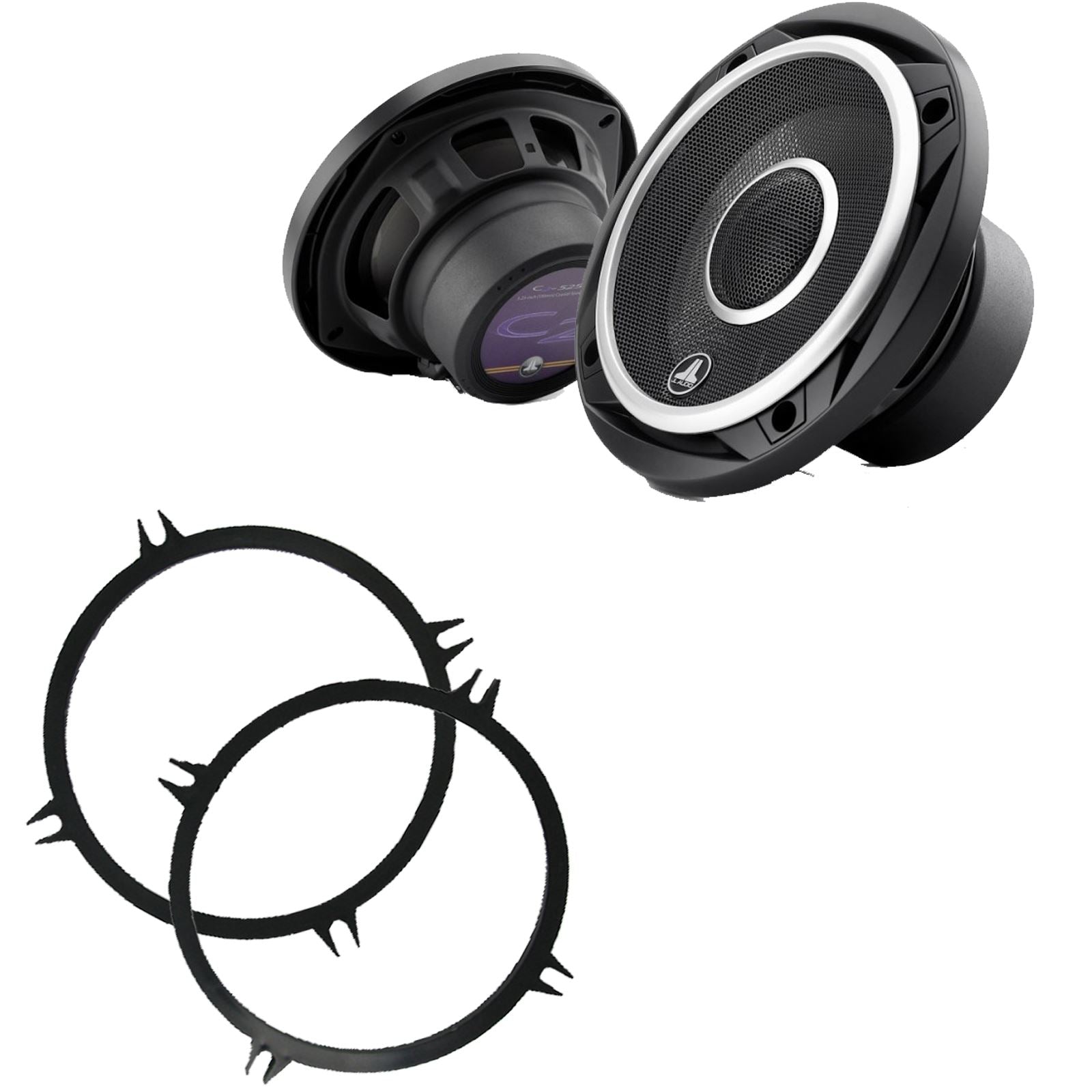 JL Audio C2-525X 2-Way 130mm/13cm/5.25" Coaxial Speakers (Per Pair 450 Watts) Fits Universal