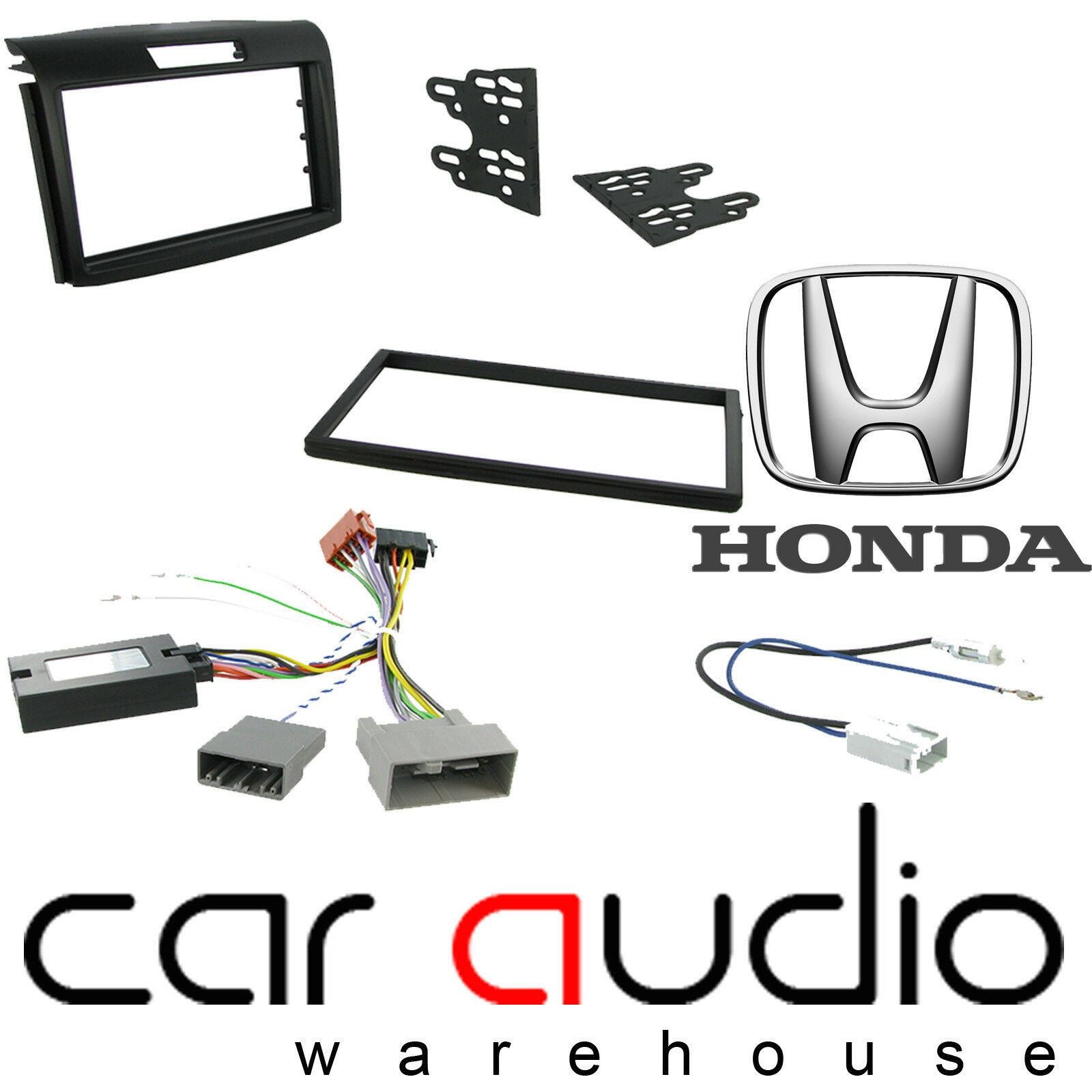 Connects 2 CTKHD07 - Honda CRV 2012 - 2016 Double Din Facia & Steering wheel Interface Fitting Installation Kit (Black Facia Panel)