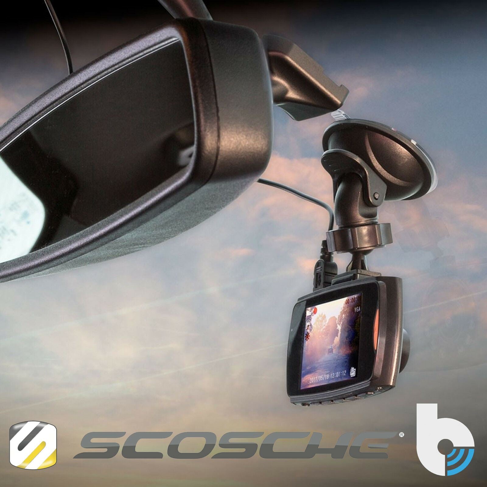 Scosche DDVR2 Car Dash Cam 1080p Night Vision 12v 24v & 8GB SD Card