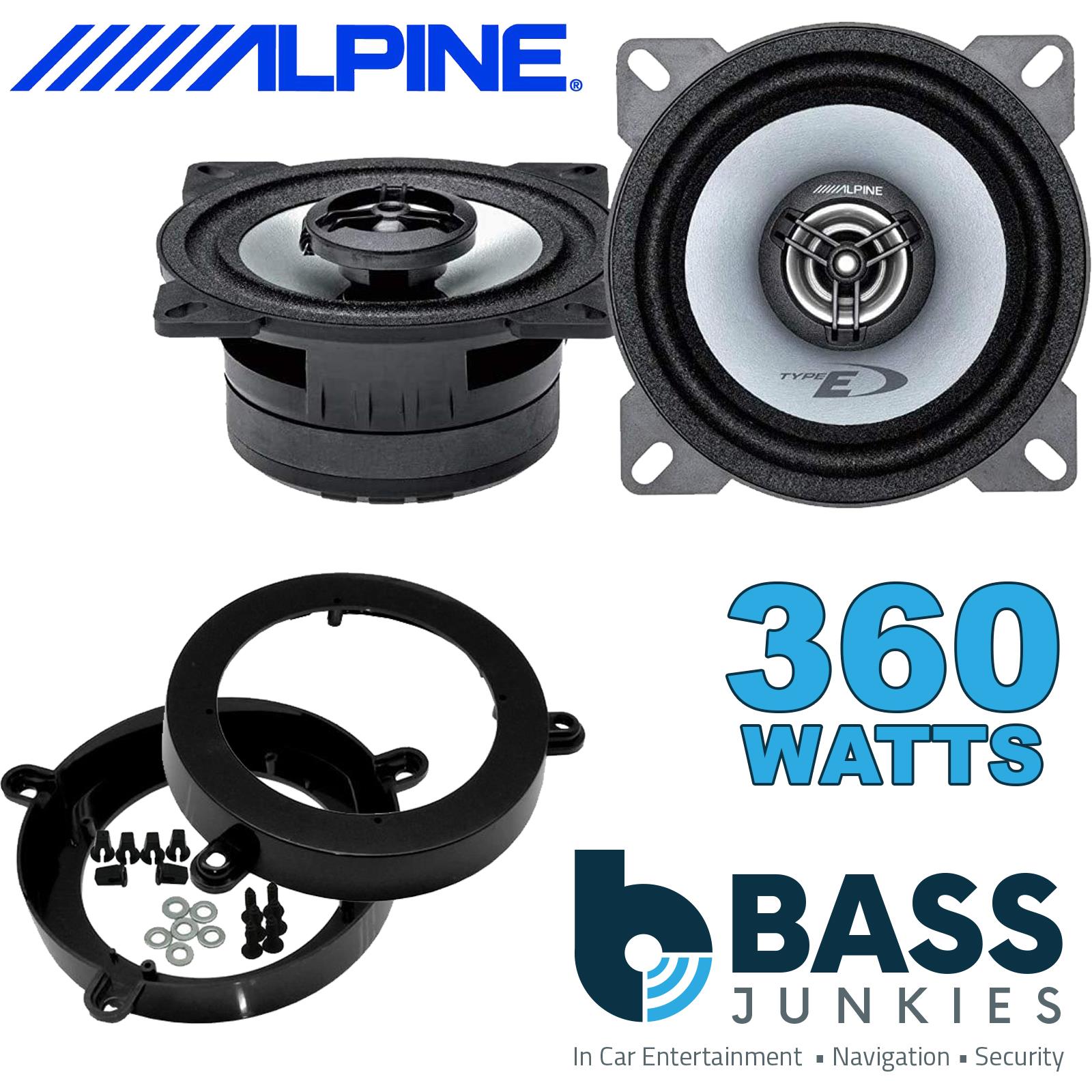 Alpine SXE-1025S 100mm/10cm/4" 2-Way Coaxial Car speakers (Per Pair Max 360|50 watts RMS) Fits Mercedes C-Class 2000-07