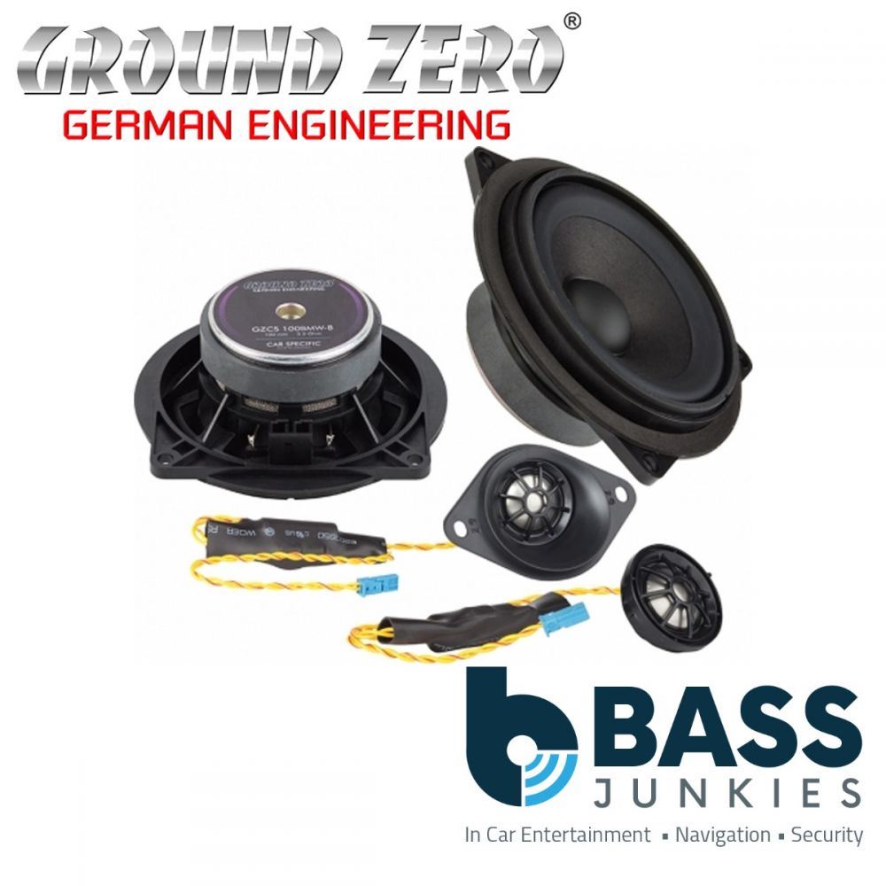 Ground Zero GZCS 100BMW-B - 4" Inch BMW 5 Series F10 F11 F18 2-Way Component Front Car Speakers