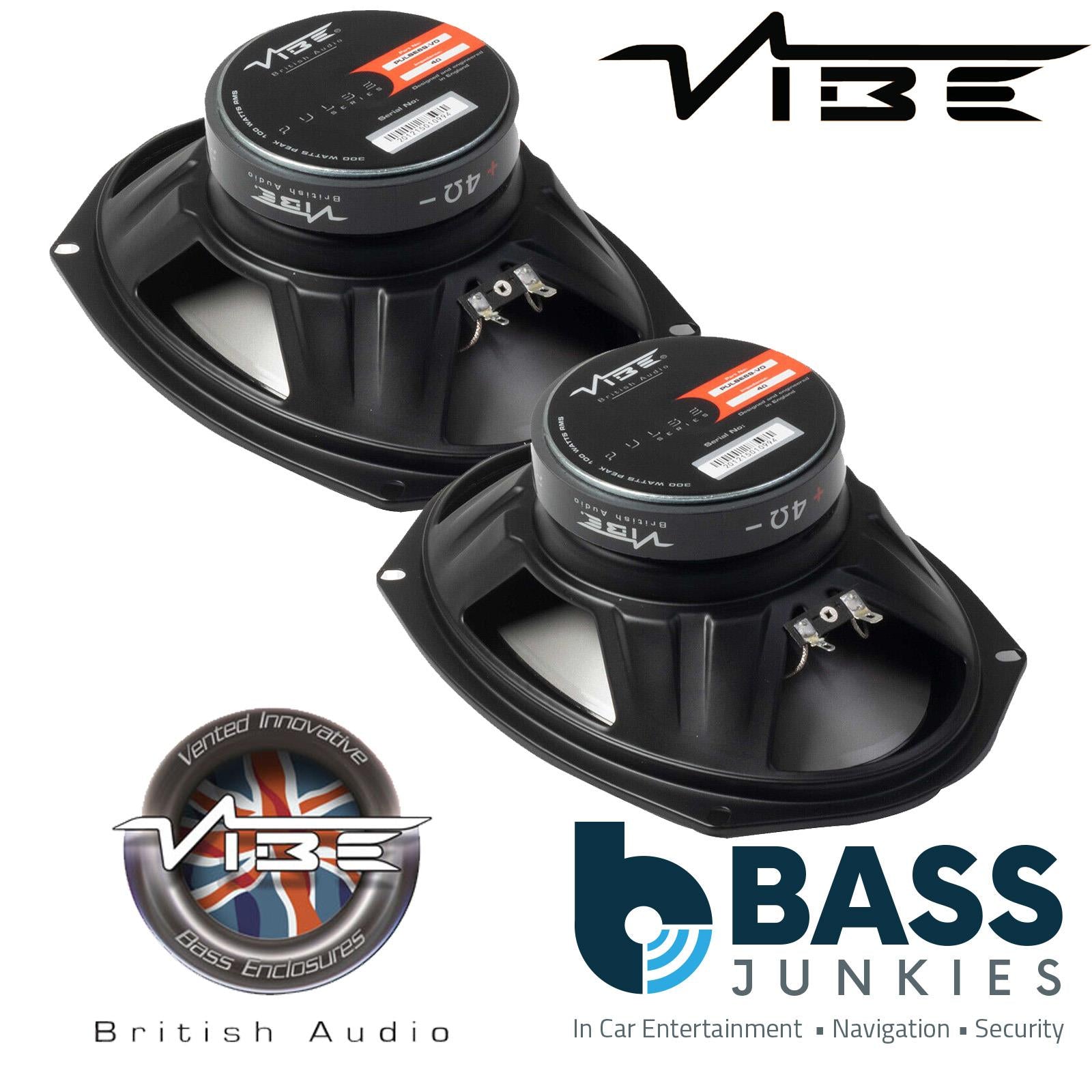 Vibe PULSE 69 3 Way 600 Watts a Pair 6x9" Car Van Truck Parcel Shelf Speakers