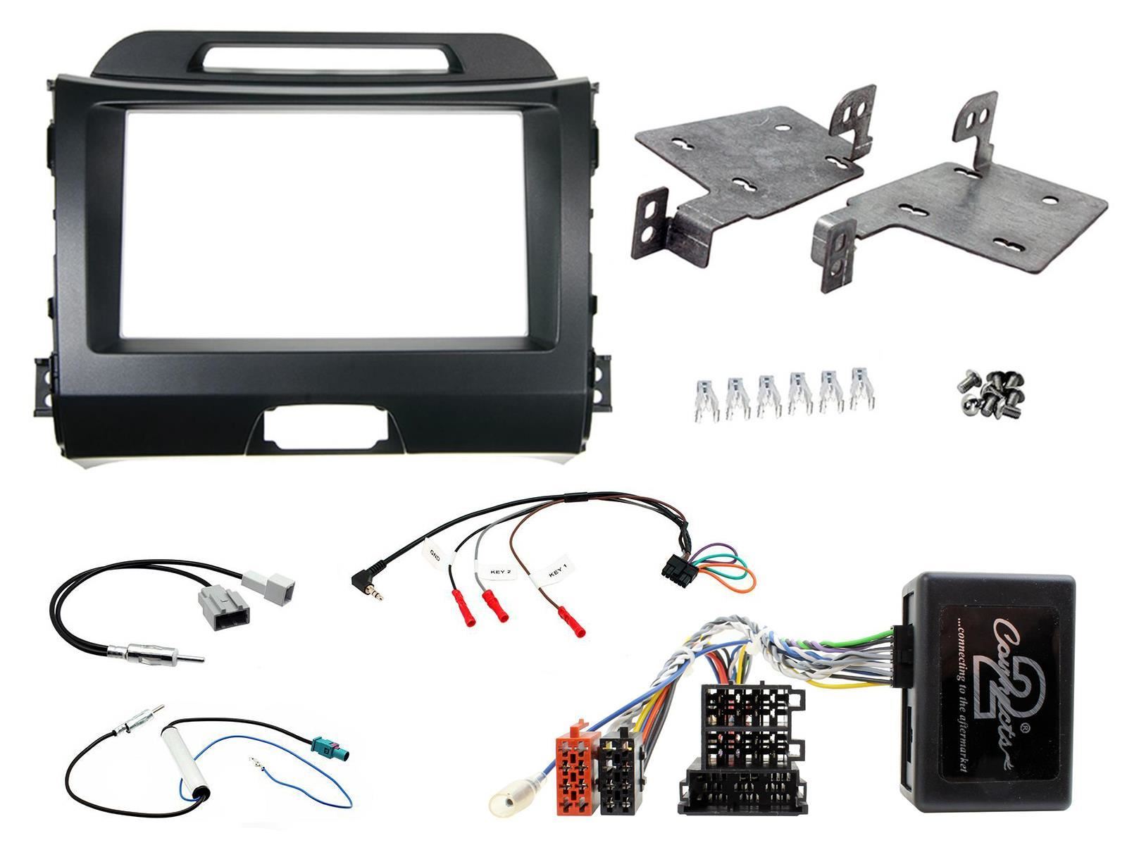 Connects2 CTKKI01 Kia Sportage 2010 Dark Grey Fascia Car Stereo Steering Wheel Interface Kit