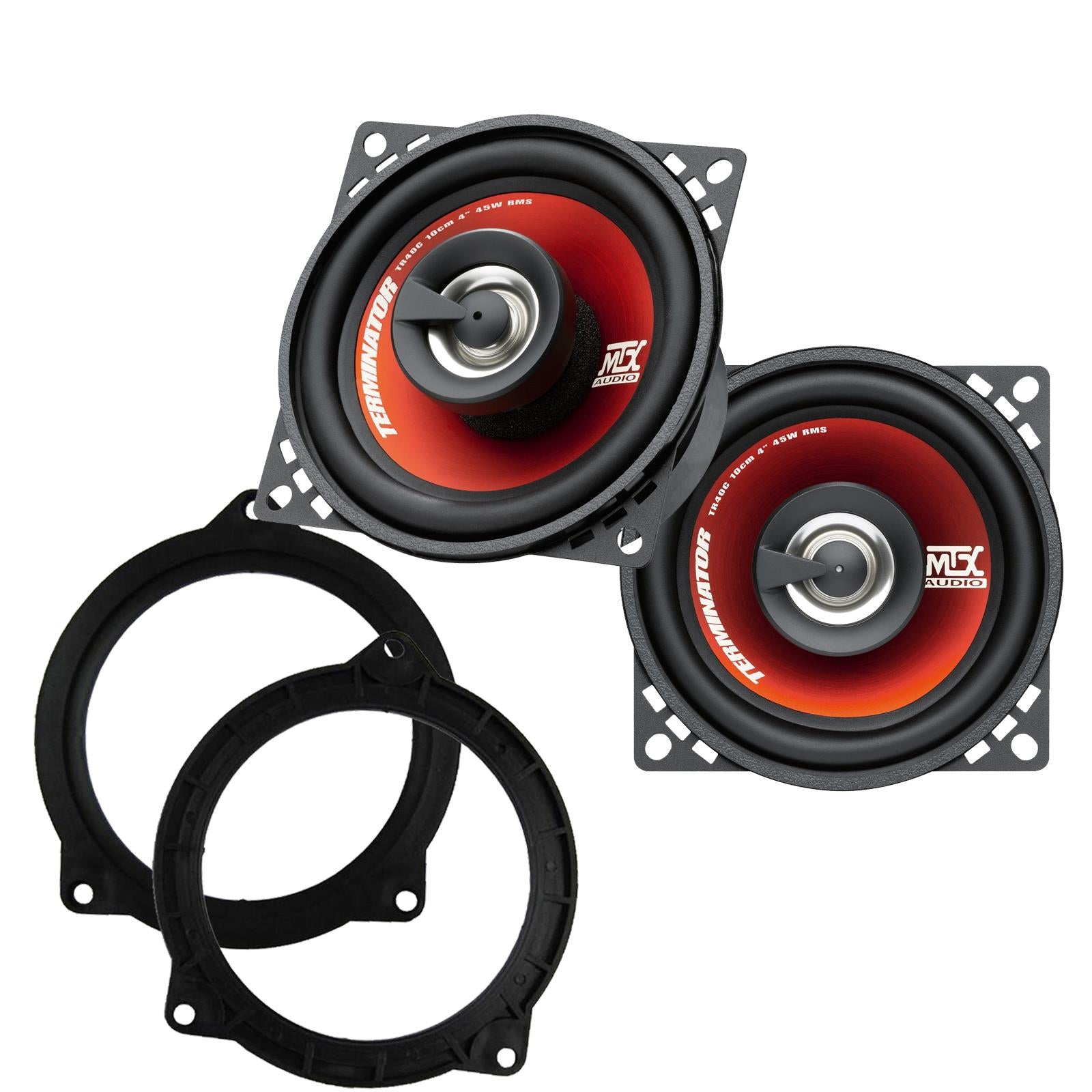 MTX TR40C 100mm/10cm/4" 2-Way Coaxial Car speakers (Per Pair Max 620|90 watts RMS) Fits BMW 5-Series 2011-17