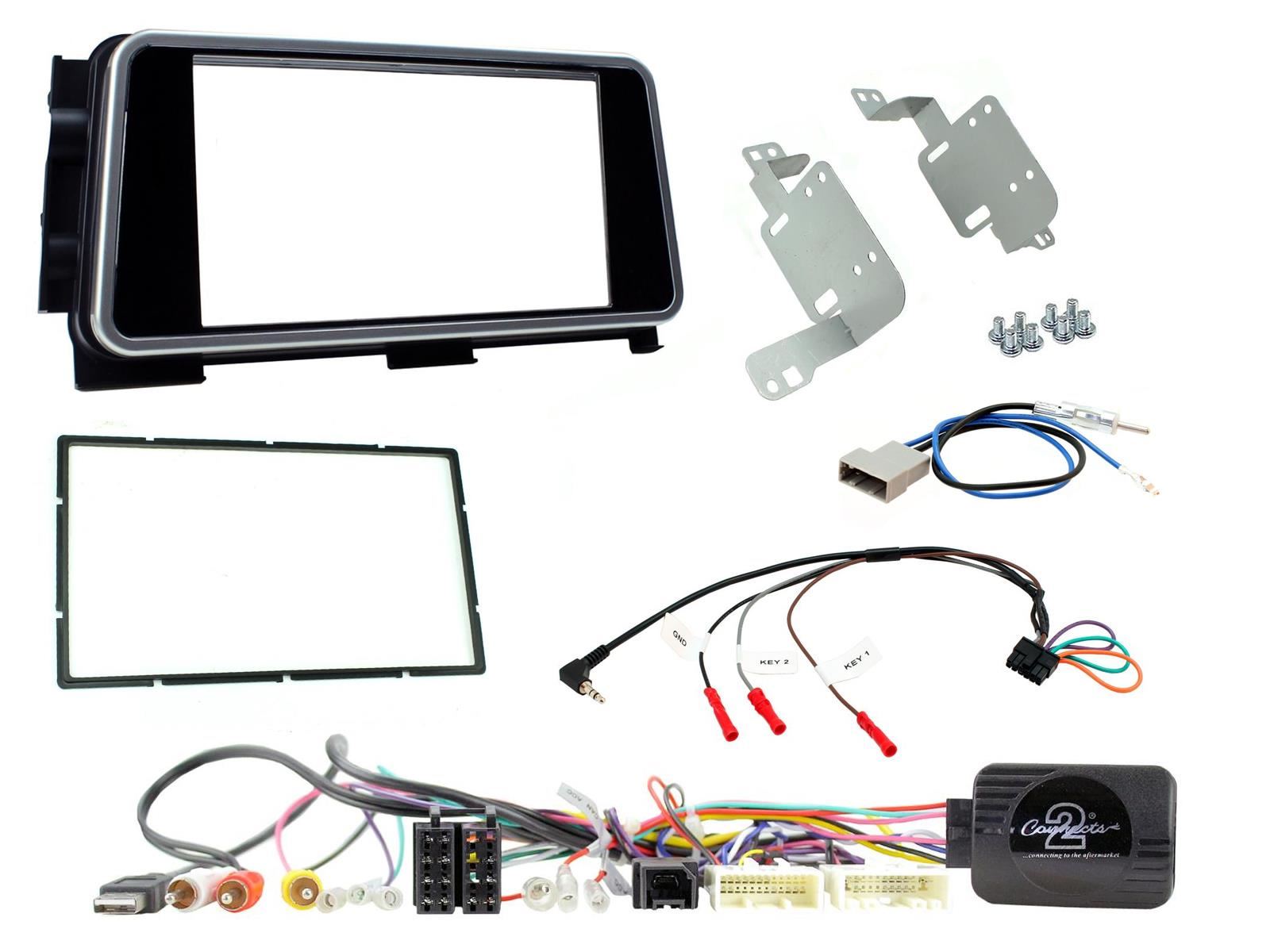 SONY 6.2" Screen Blutooth Double Din Stereo Fitting Kit + Steering Wheel Stalk Controls to fit Nissan Kicks 2017- | Nissan Micra 2017-