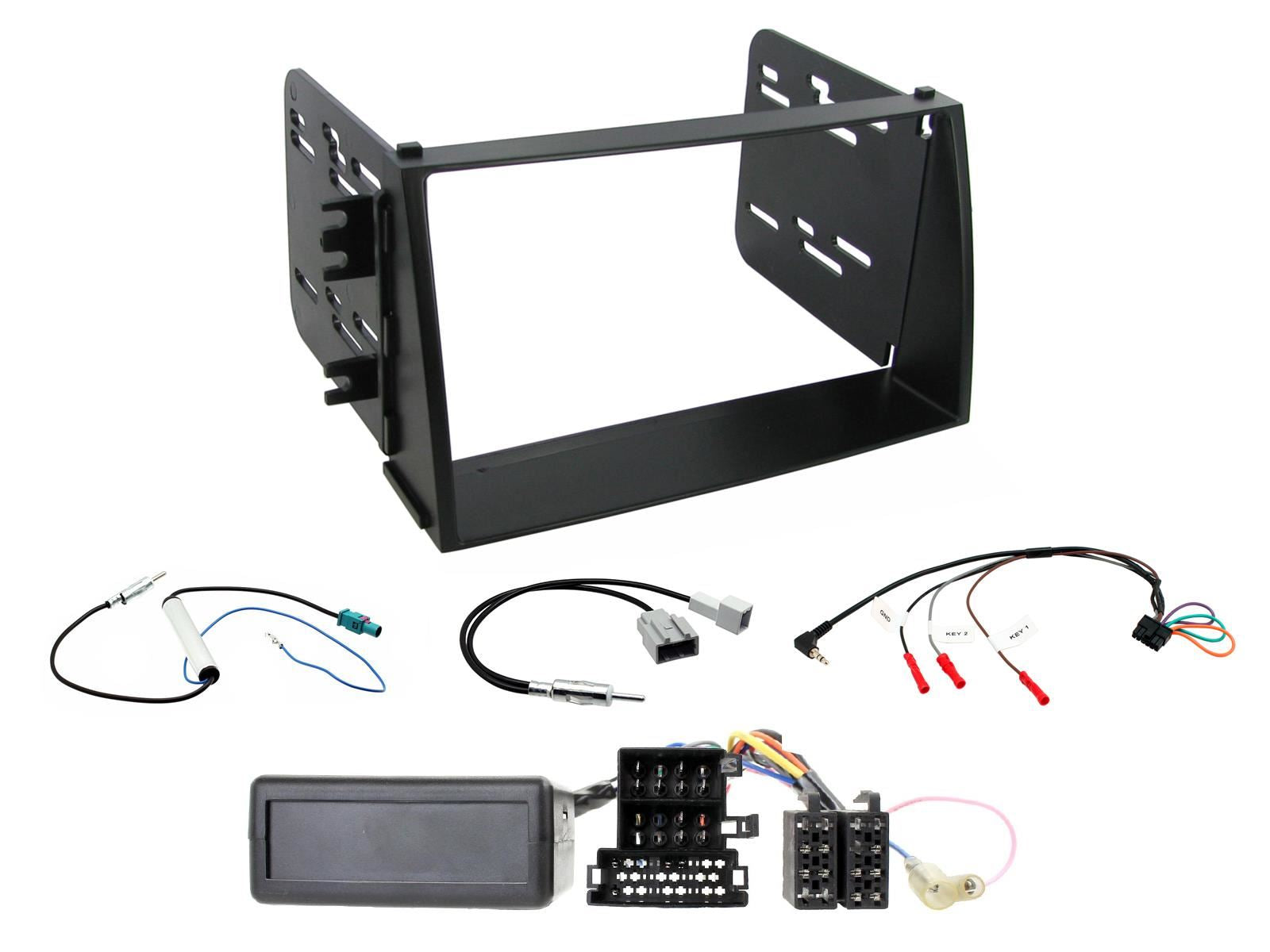 Grundig 6.8" Apple Android Double Din Stereo Fitting Kit + Steering Wheel Stalk Controls to fit Kia Soul 2009-11