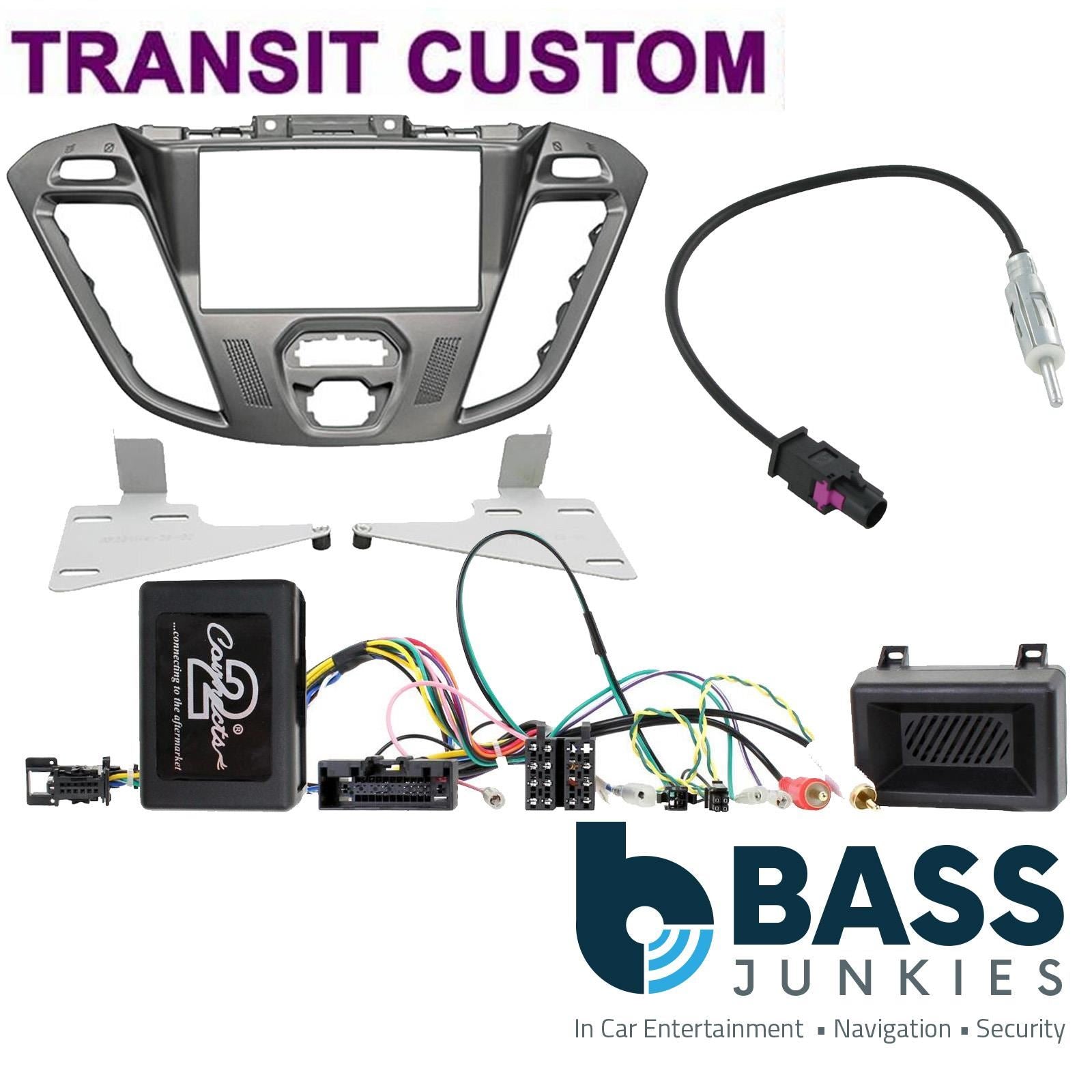 Connects2 Double Din Stereo fitting kit for Ford Transit-Custom 2012-2016 Vehicle Specific Stereo Screen Steering Controls Fitting Kit