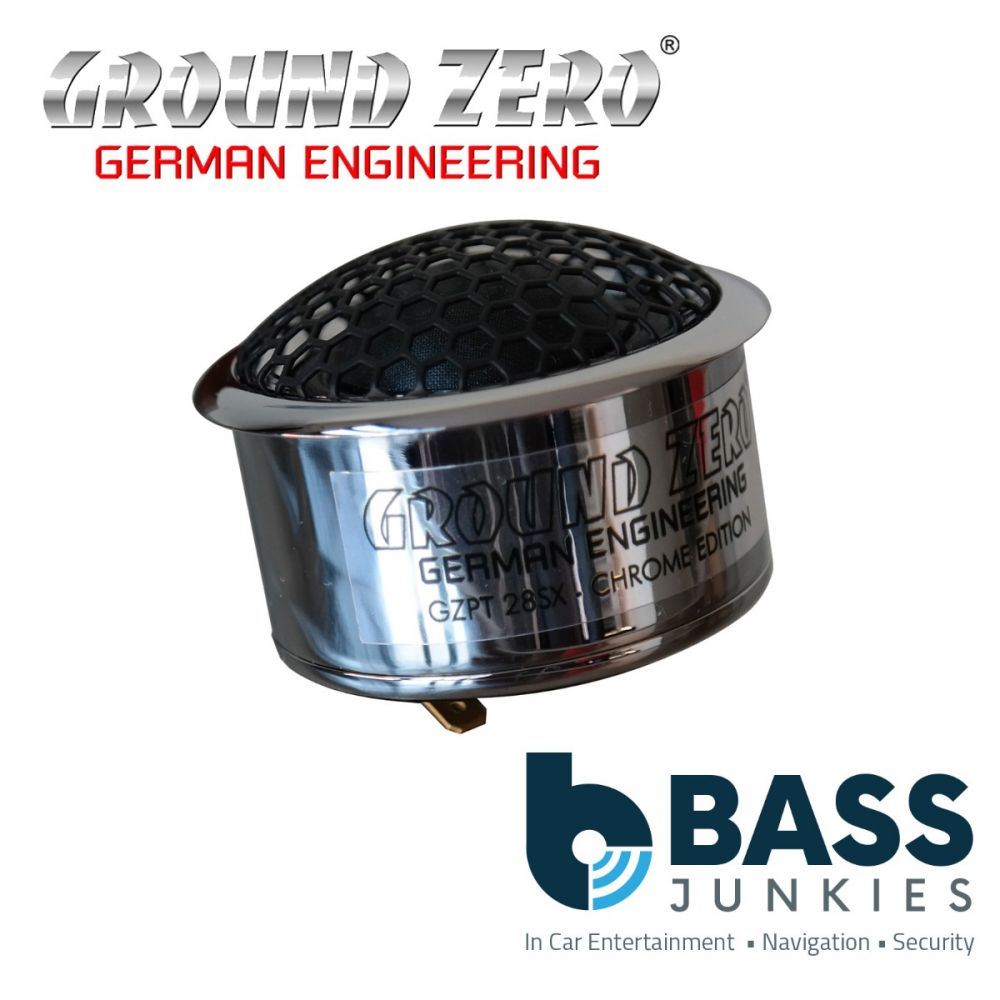 Ground Zero GZPT 28SX CHROME EDITION - 1.1” inch 28mm 150 Watts Silkdome Car Tweeter