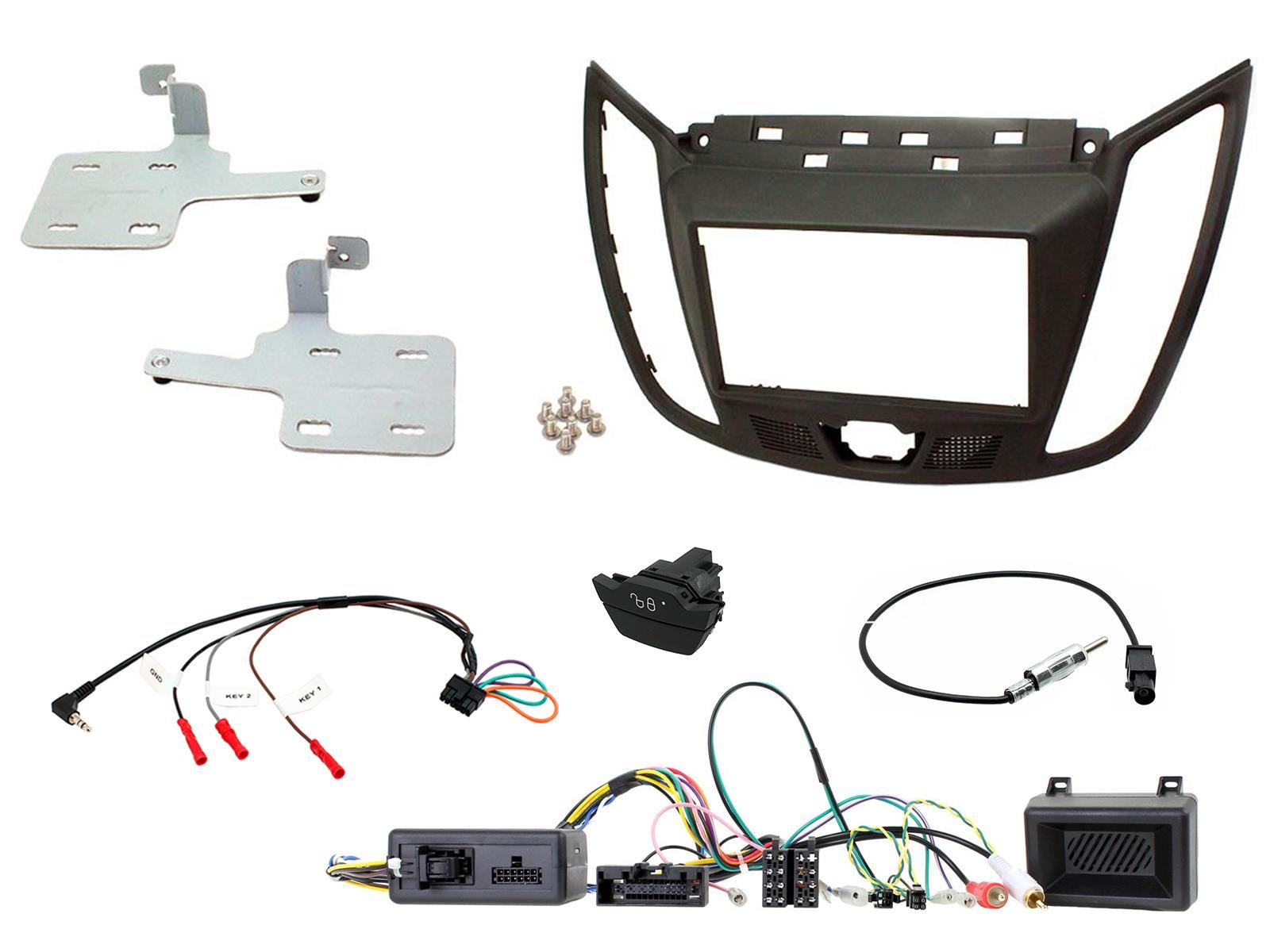 SONY XAV-1550D DAB+ Smart Bluetooth Car Radio + Stereo fitting kit + Steering Wheel Controls Loom for Ford C-Max 2010-2019