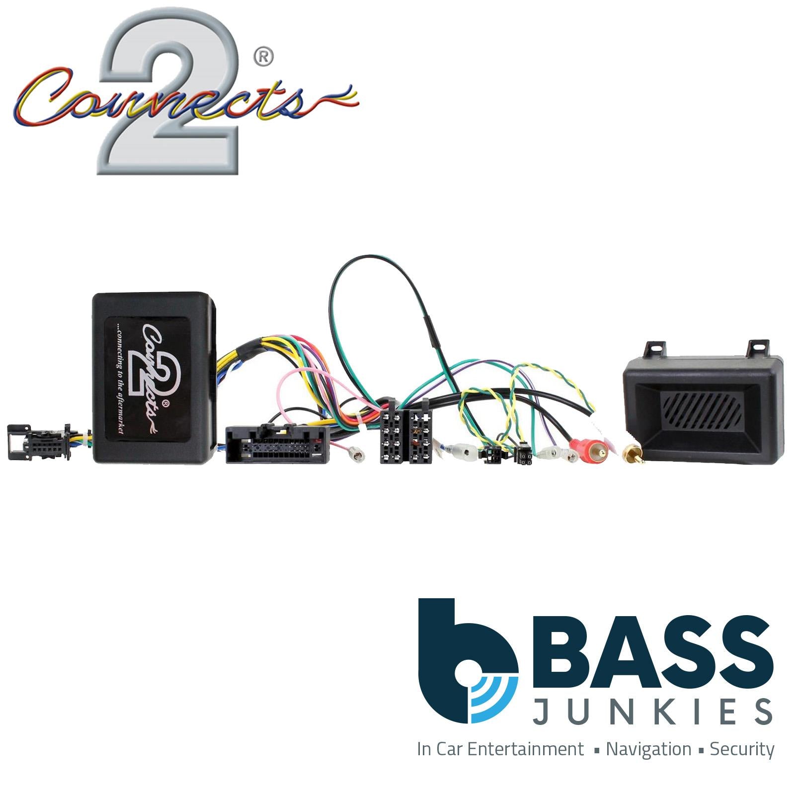 Connects 2 CTKFD41C - Ford Transit Custom 2012 - 2016 Double Din Facia & Steering wheel Interface Fitting Installation Kit (Dark Silver Facia Panel)