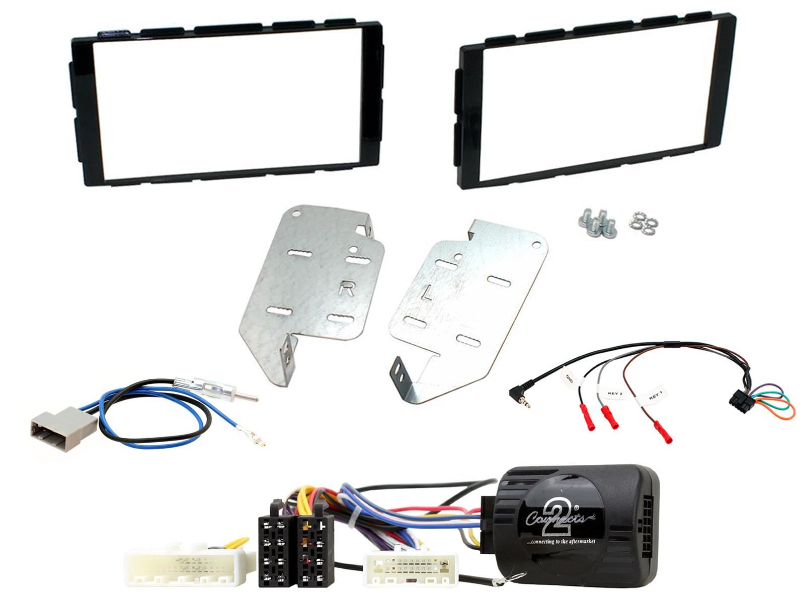 SONY 6.2" Screen Blutooth Double Din Stereo Fitting Kit + Steering Wheel Stalk Controls to fit Nissan Juke 2014-