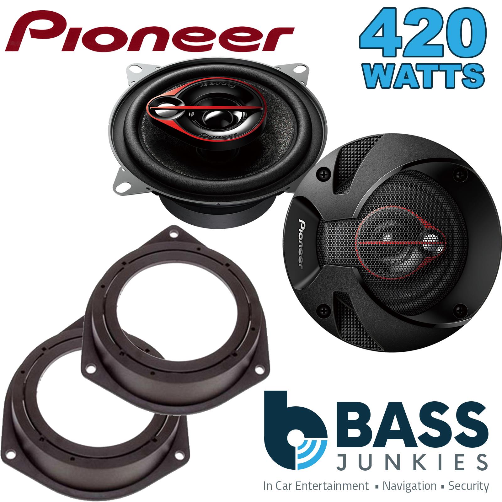 Pionner TS-R1051S 100mm/10cm/4" 3 Way Coaxial Car speakers (Per Pair Max 420|60 watts RMS) Fits Vauxhall Astra 2005-10 | Corsa 06-14