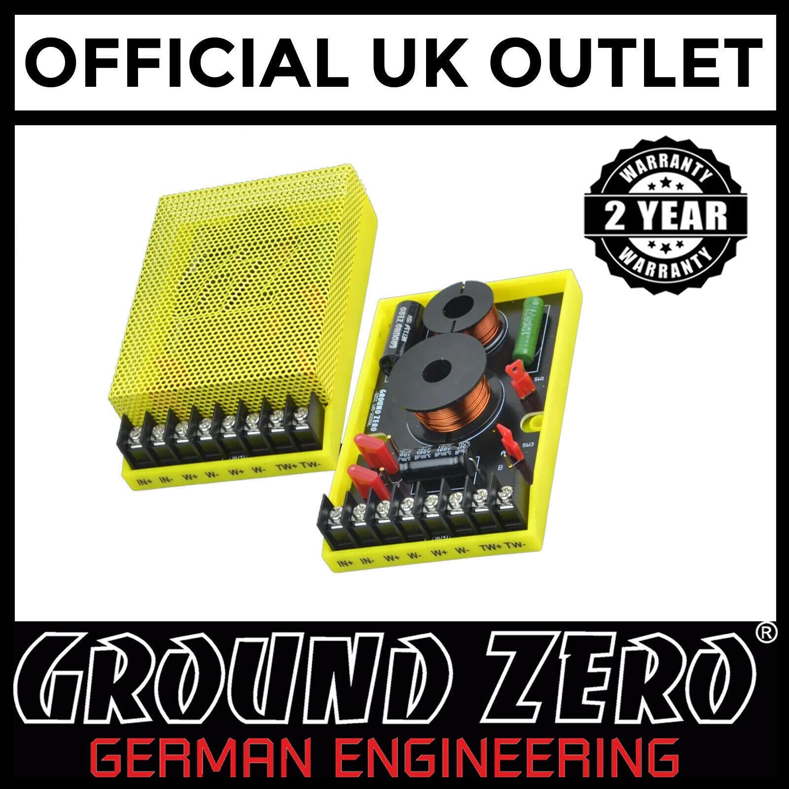 Ground Zero GZCX 165-200.2SQL - 200W 2-way Variable Passive Crossover