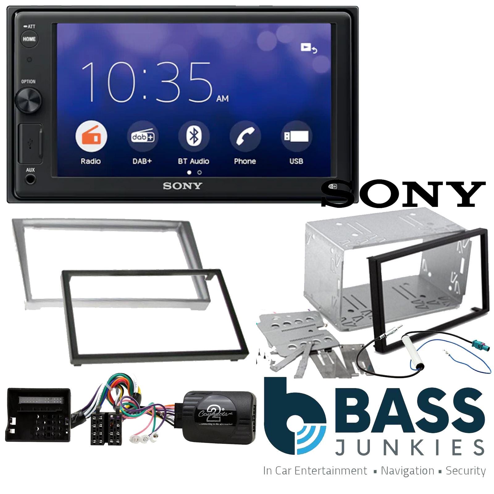 SONY XAV-1550D DAB+ Smart Bluetooth Car Radio+Stereo fitting kit+Steering Wheel Controls Vauxhall Corsa C 04-06  | Meriva A 05-10 | Signum C 05-08  | Tigra B 04-09  | Vectra C 04-08 | Corsa D 04-06