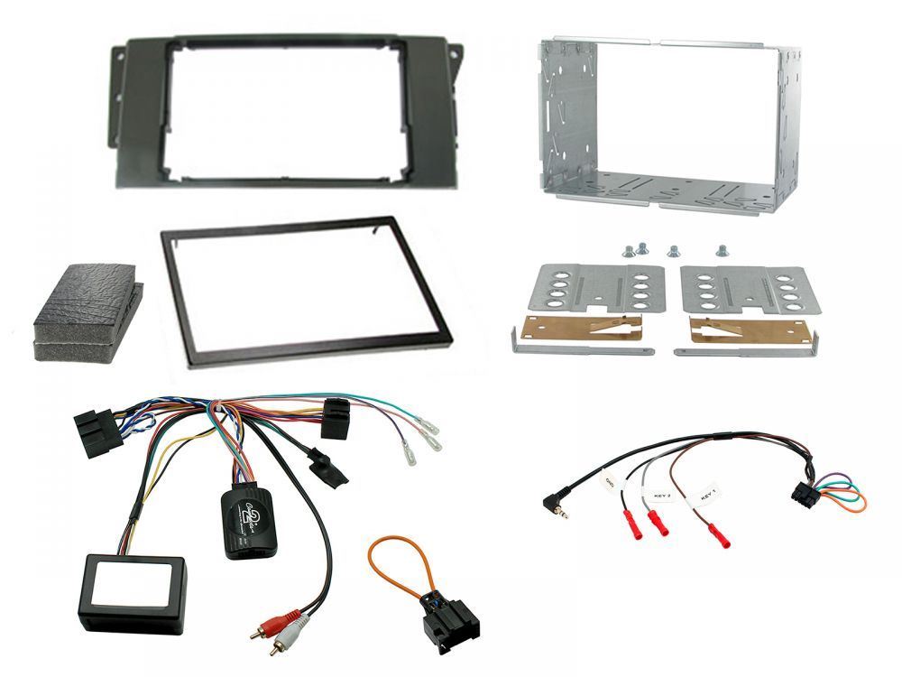 Connects 2 CTKLR06 - Land Rover Range Rover Sport 2005 - 2009 Double Din Fascia & Steering Wheel Interface Installation Kit