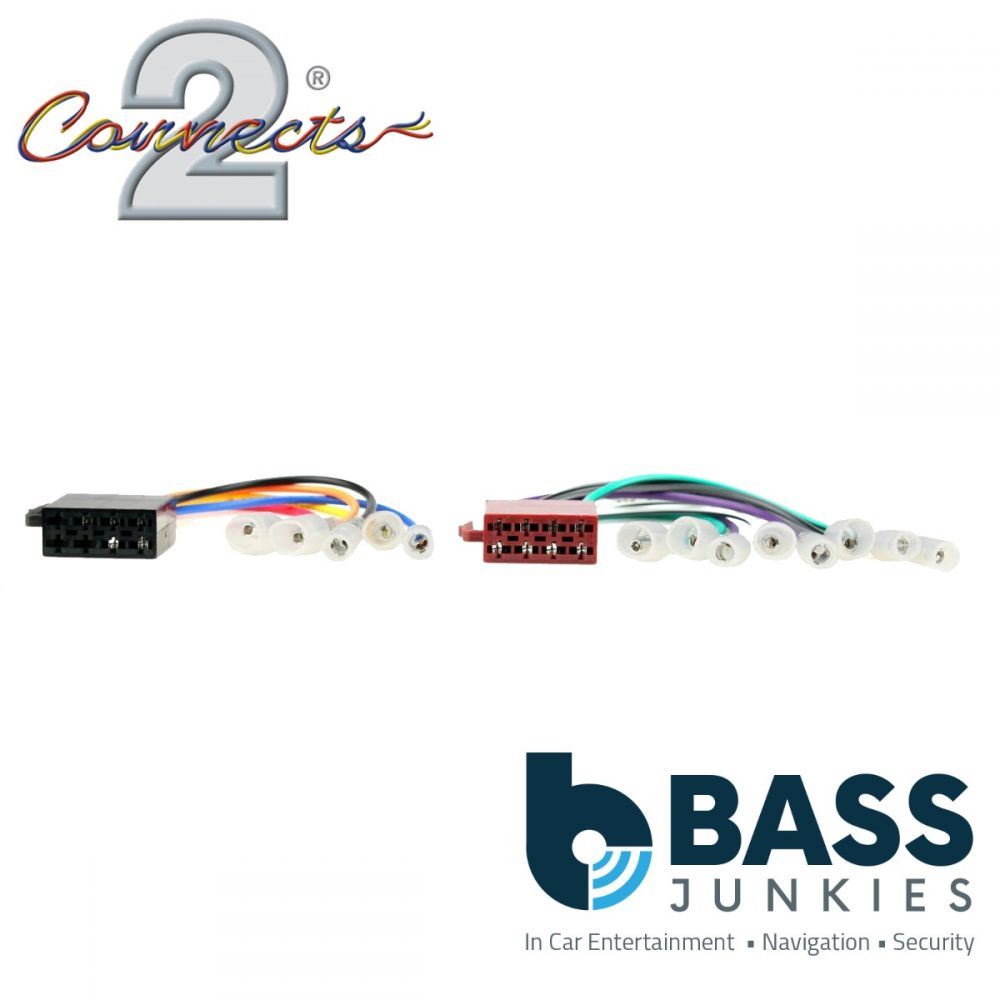 Connects2 CT20UV05 - Universal Male ISO to Bullet End Car Stereo Radio Harness Adaptor Wire Cable Lead