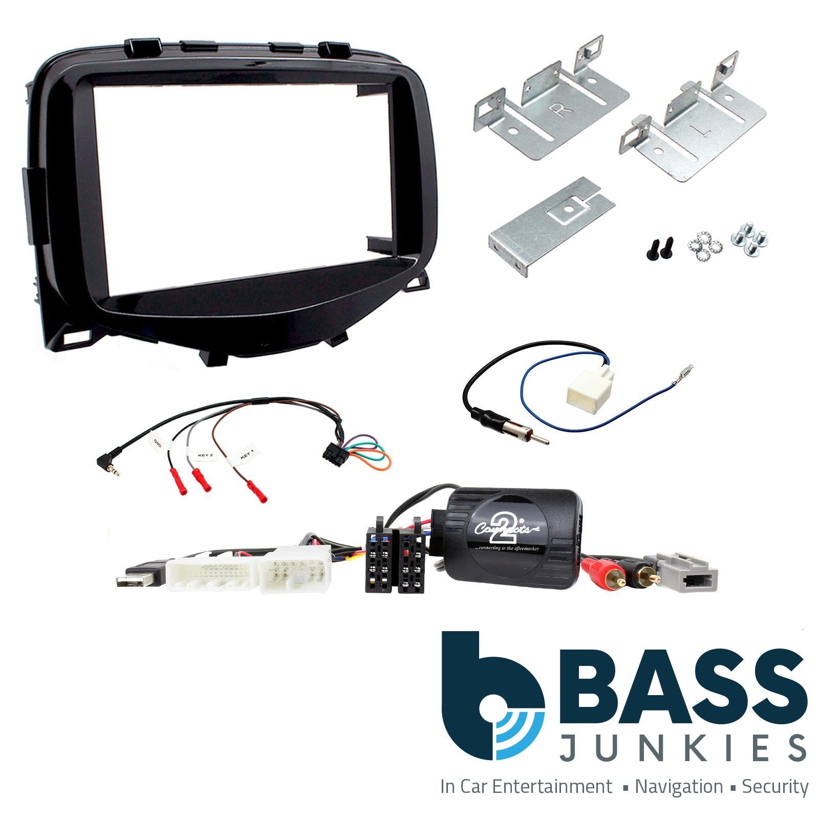 Connects2 CTKPE07 - Peugeot 108 2014 Onwards Double Din Fascia & Steering Wheel Interface Installation Kit