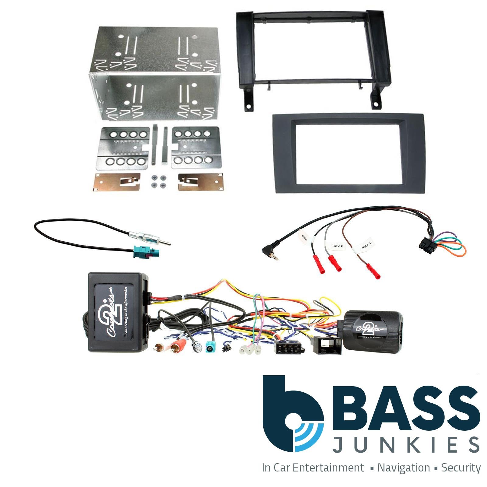 Connects2 CTKMB24 - Mercedes SLK 2004-2010 Double Din Fascia Installation Kit