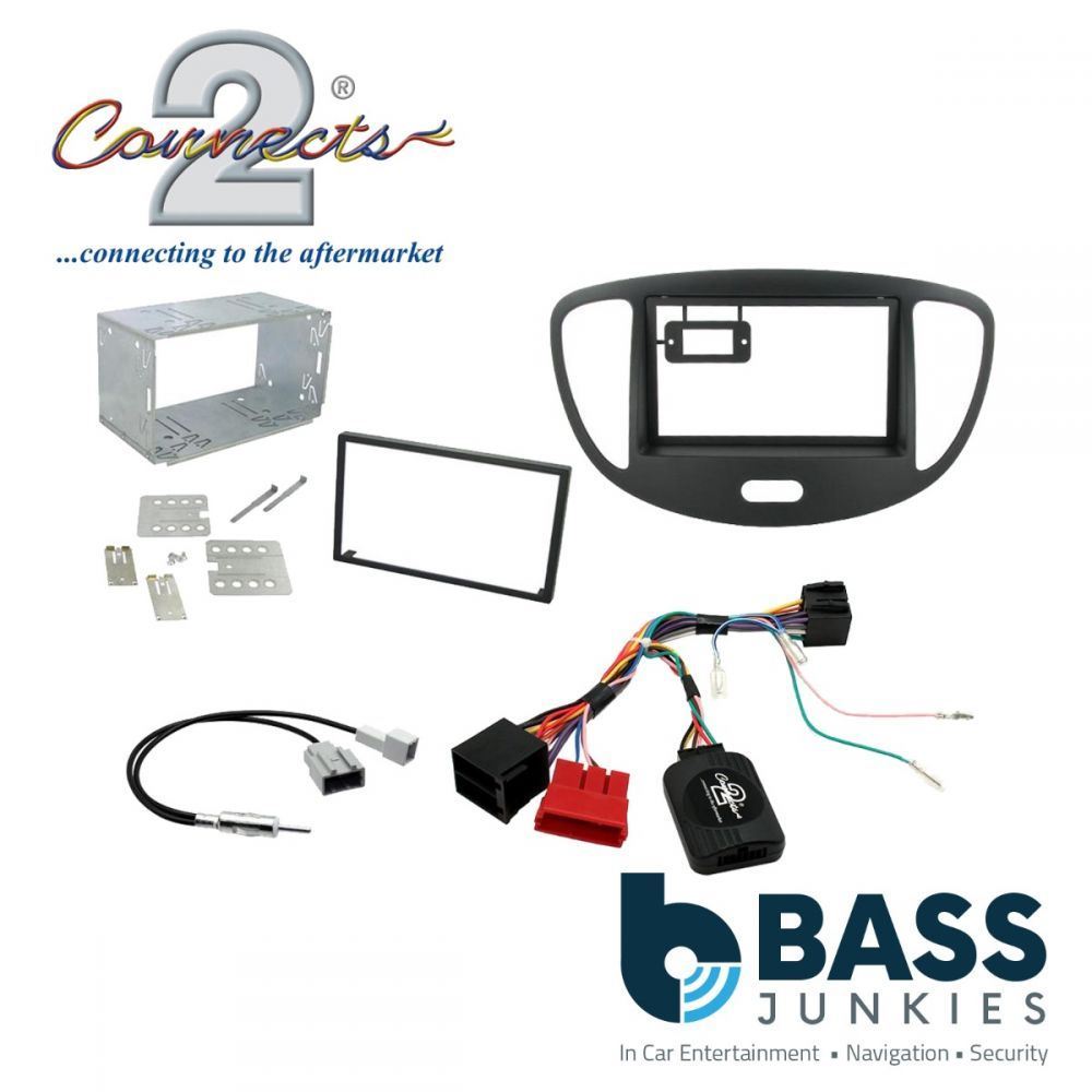 Connects2 CTKHY01 Hyundai i10 2008 - 2013 Stereo Double Din Fascia Steering Wheel Interface Kit