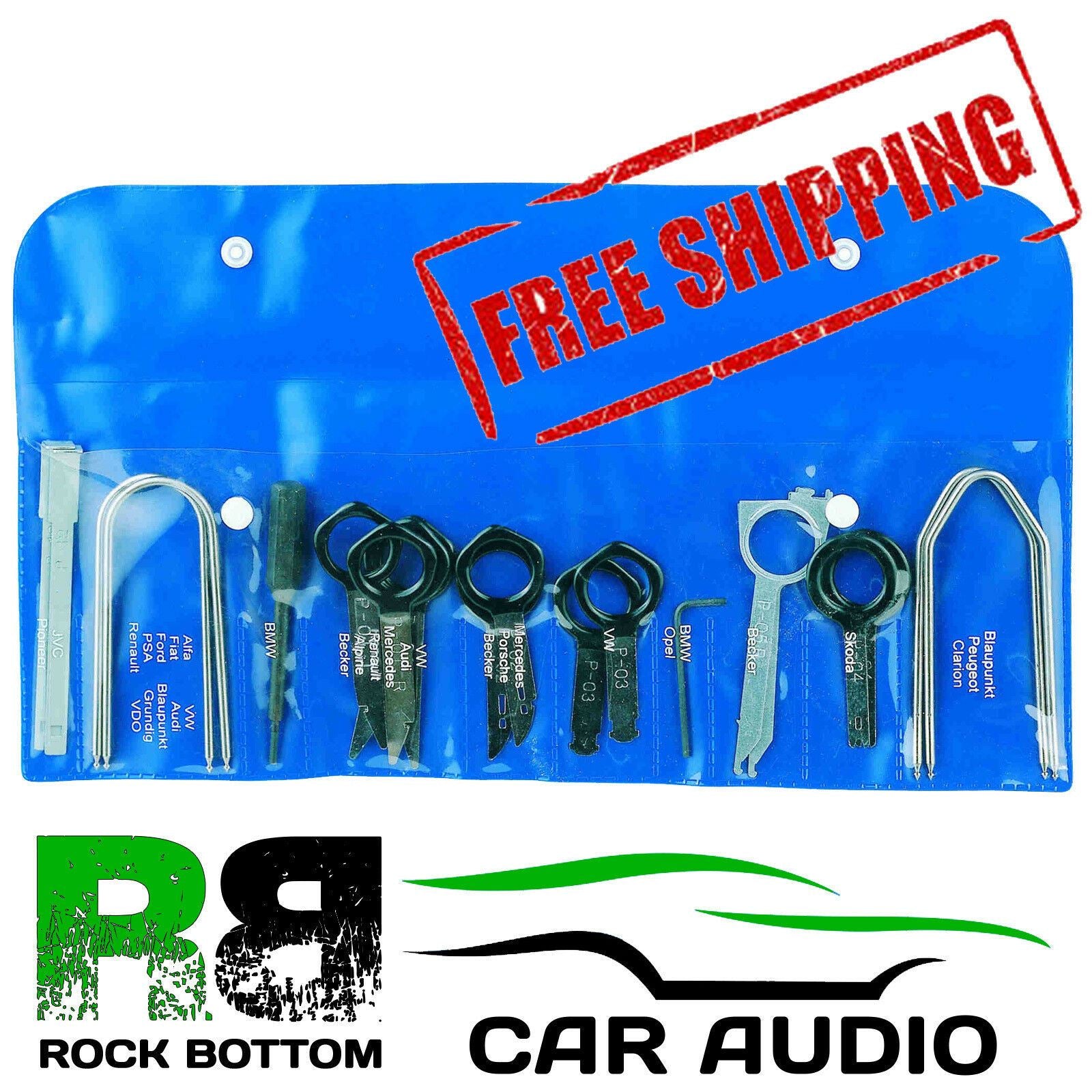 Connects2 CT22UV03 20 Pc Universal Car Stereo Radio Removal Extraction Release Keys Wallet