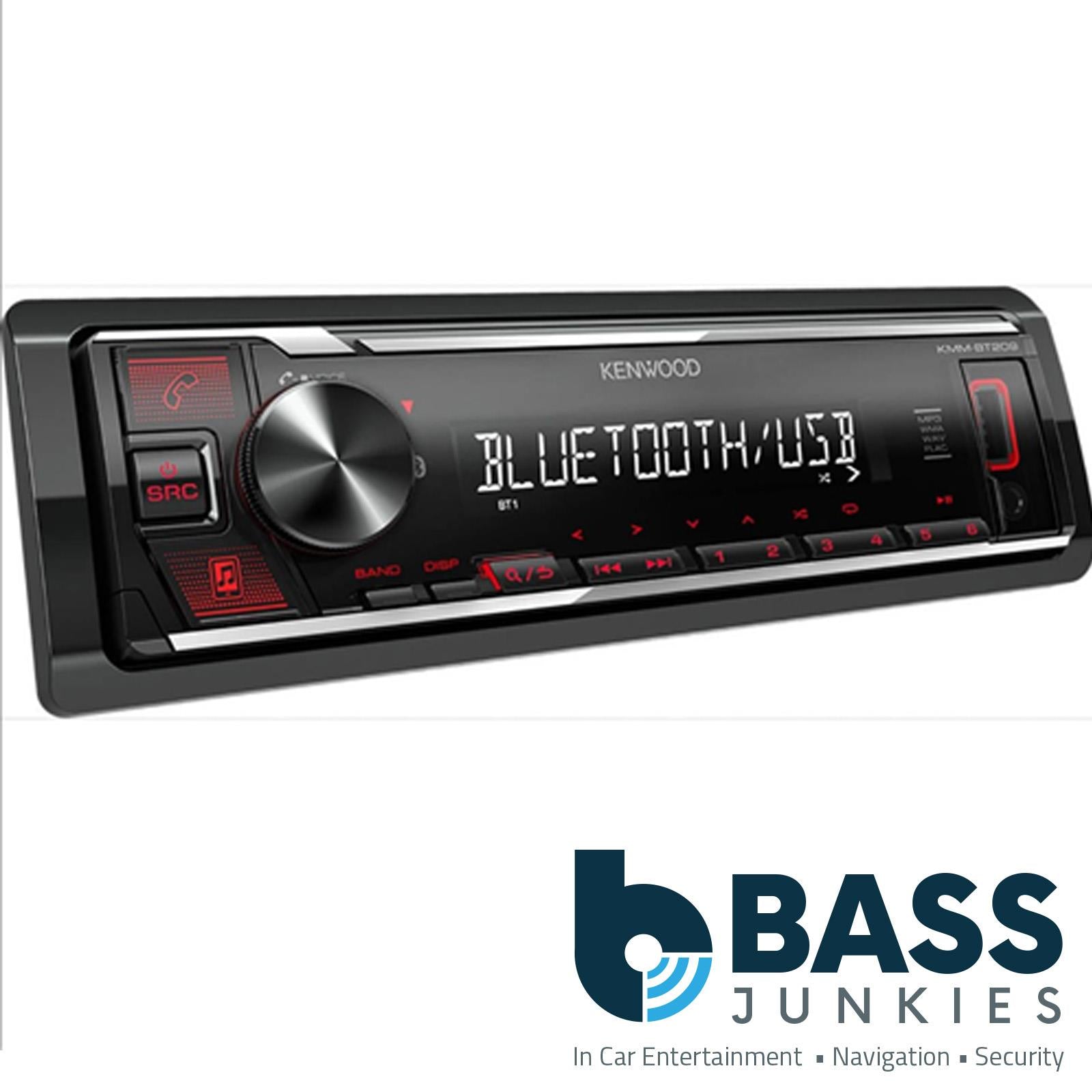 Kenwood KMM-BT209 Car Stereo Media Player Receiver With Bluetooth USB AUX Flac