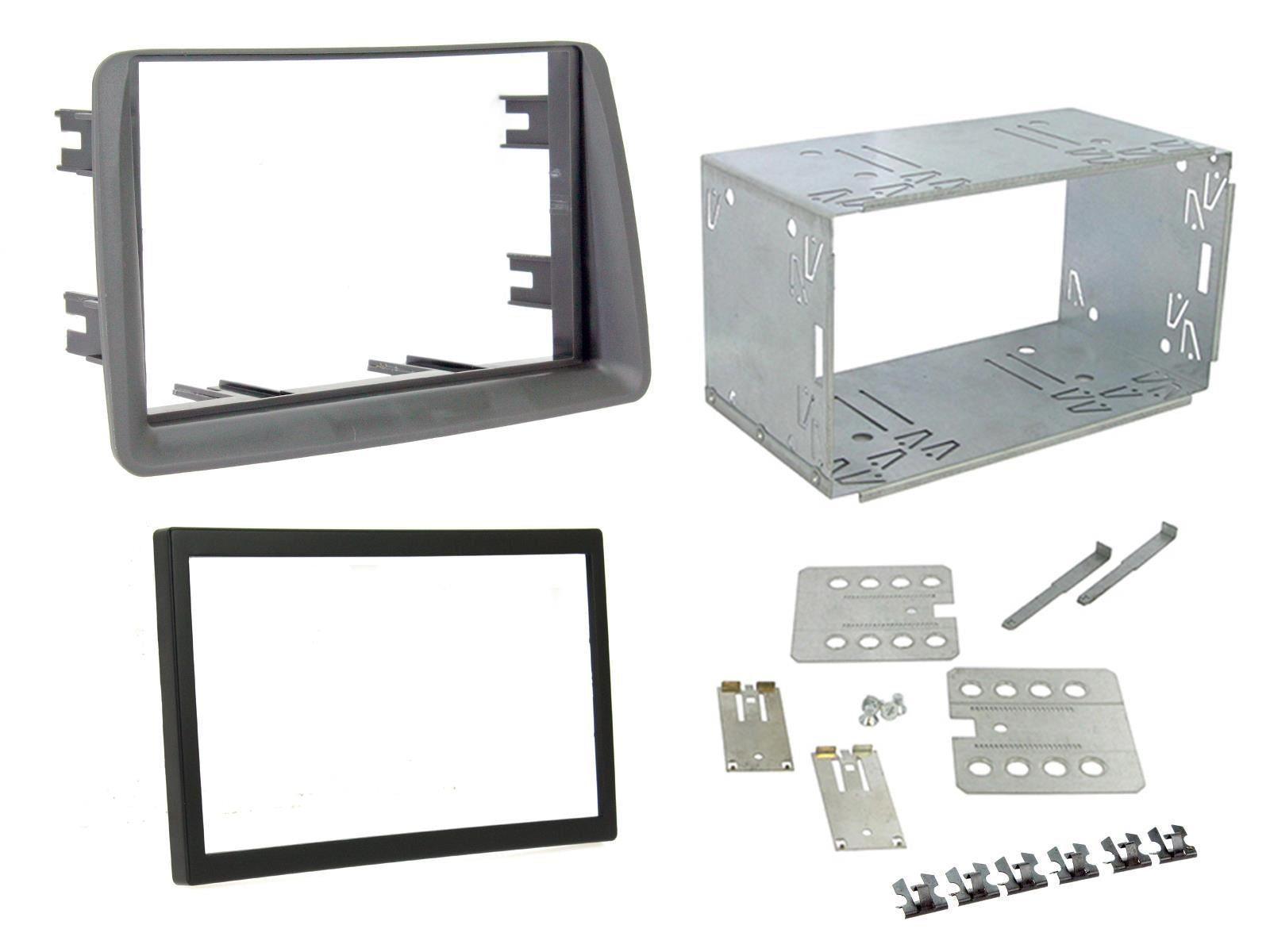 SONY 6.2" Screen Blutooth Double Din Stereo Fitting Kit + Steering Wheel Stalk Controls to fit Fiat Panda 2003-12
