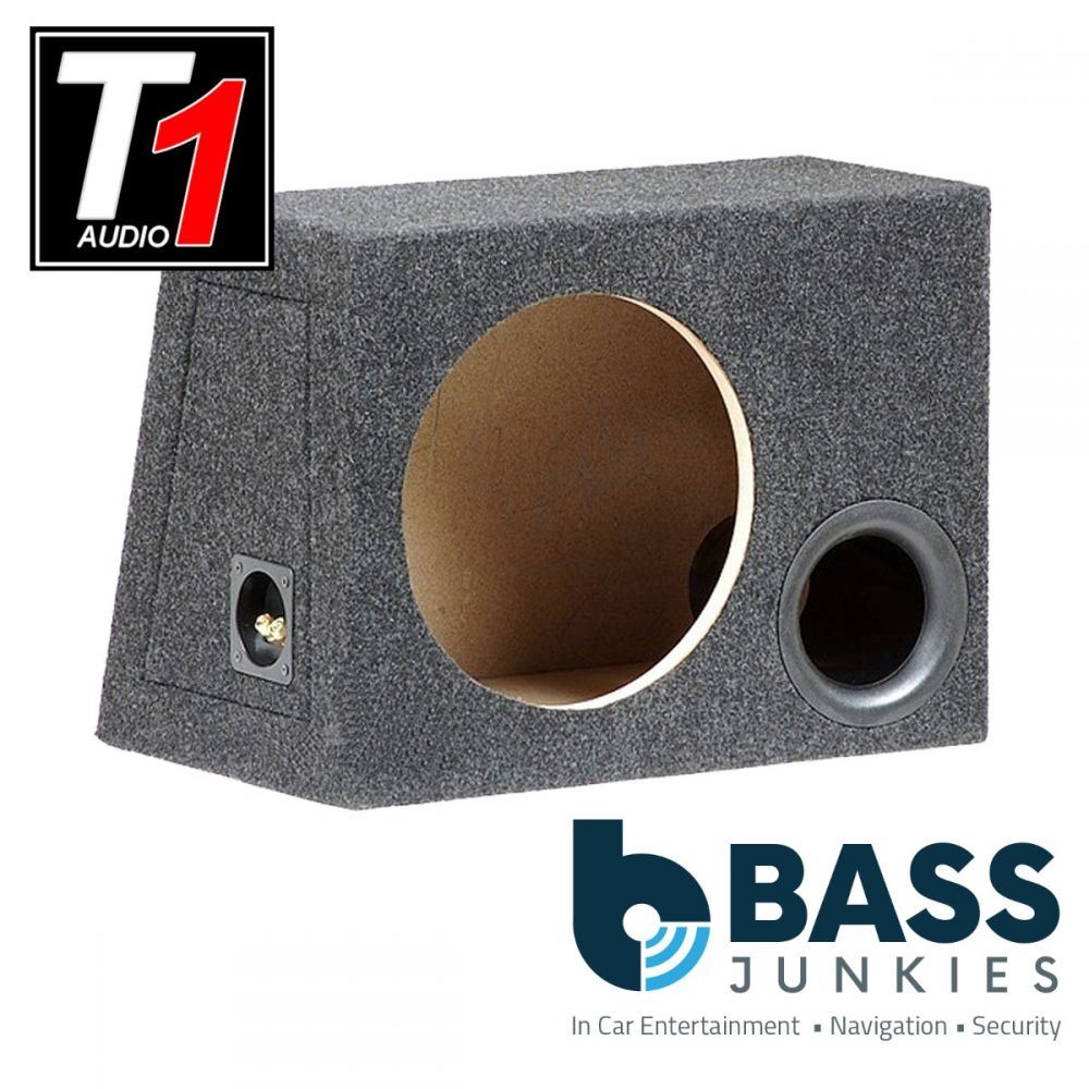 T1 Audio - 12" Ported Fully Carpeted Grey MDF 40L Car Sub Subwoofer Bass Box Enclosure