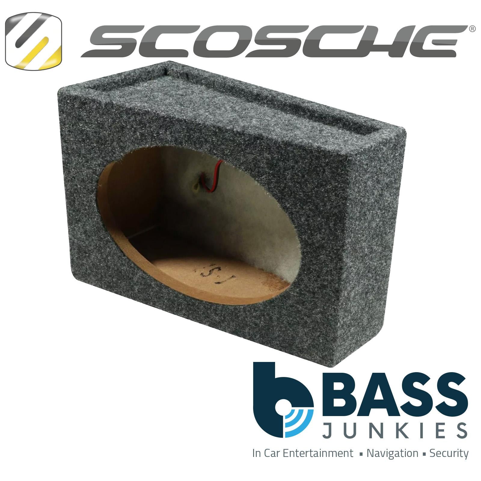 Scosche SS69PUG - Car Van Boat Pickup Truck Caravan Speaker Shelf Pair of 6x9 MDF Enclosure Boxes