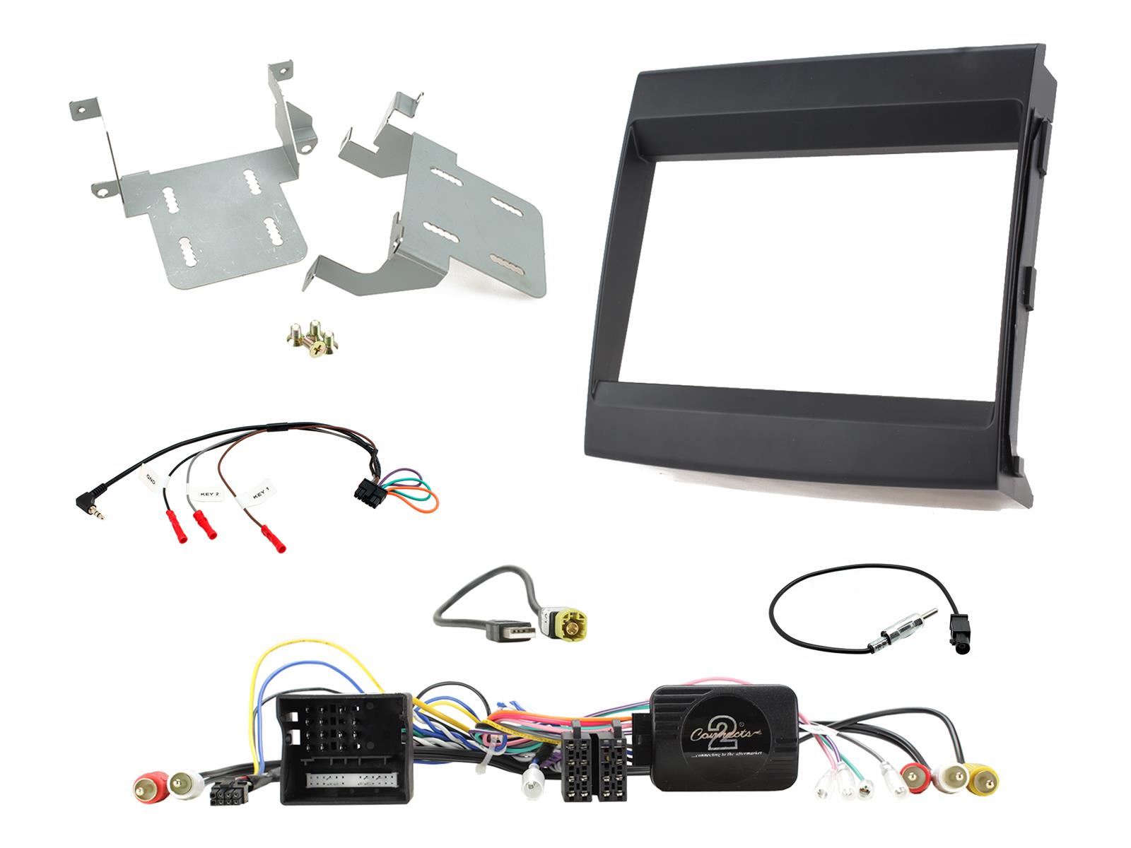 Connects2 Double Din Stereo fitting kit for Porsche Cayenne 2011-2016 Vehicle Specific Stereo Screen Steering Controls Fitting Kit