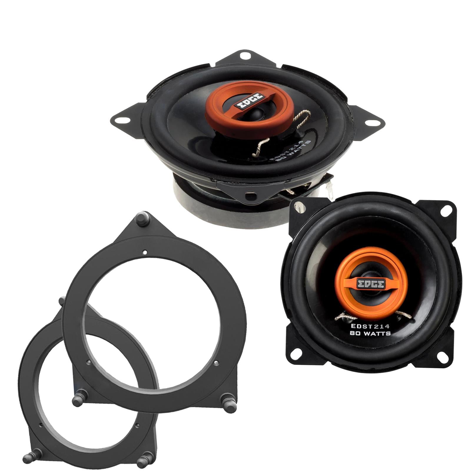 Edge EDST214 100mm/10cm/4" 2-Way Coaxial Car speakers (Per Pair Max 160|40 watts RMS) Fits Mercedes C-Class 2015-21