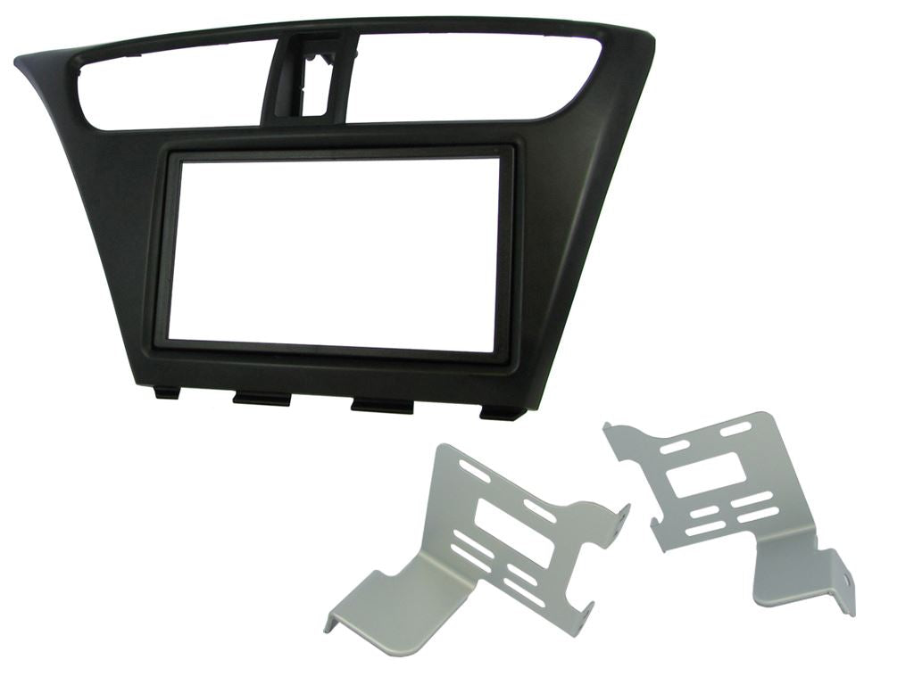 Connects 2 CTKHD06L - Honda Civic 2012 - 2015 L.H.D Double Din Facia & Steering wheel Interface Fitting Installation Kit (Black Facia Panel)
