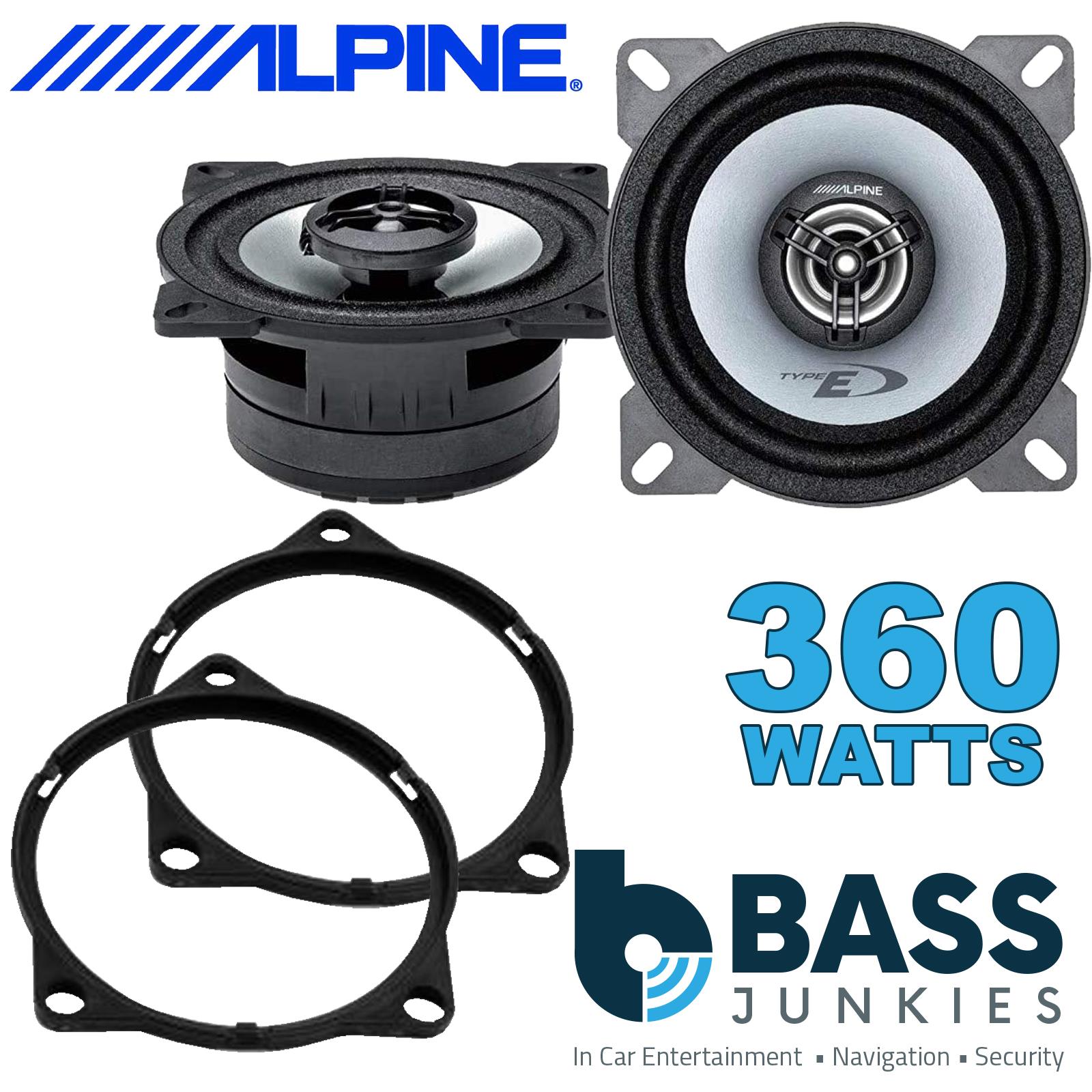 Alpine SXE-1025S 100mm/10cm/4" 2-Way Coaxial Car speakers (Per Pair Max 360|50 watts RMS) Fits Volvo S90 2017-21 | XC40 18-21 | XC60 17-21 | XC90 15-21