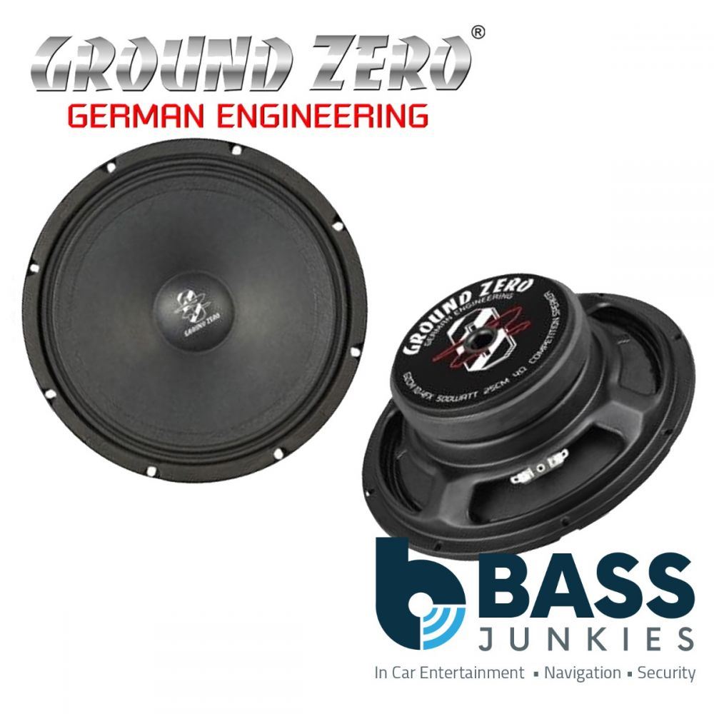 Ground Zero GZCM 10-4FX - 10” Inch 25 cm Midwoofer 500 Watts Car Speaker - Single