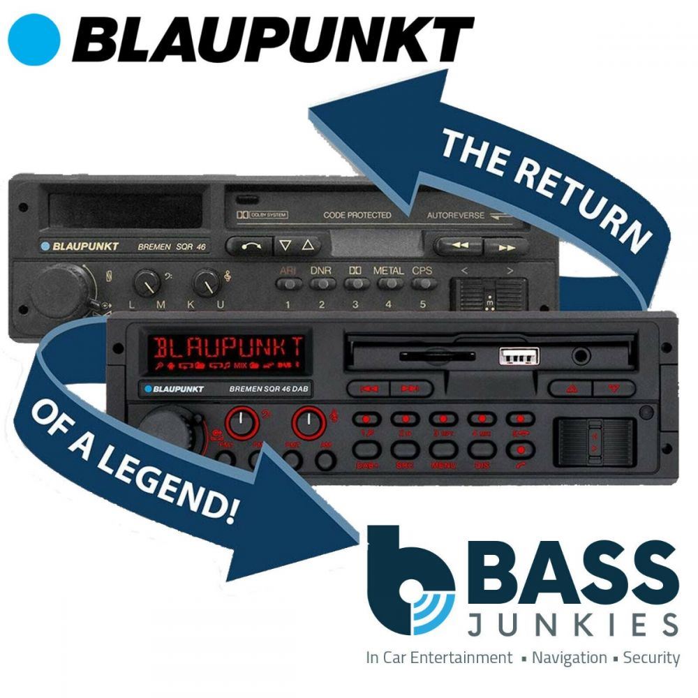 BLAUPUNKT BREMEN SQR46 DAB - Bluetooth DAB+ SD USB AUX 4 x 50 Watts BMW Mercedes Benz Porsche Classic Retro Look Car Stereo