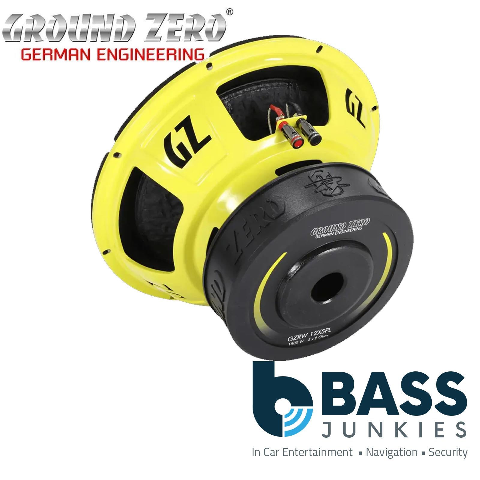 Ground Zero GZRW 12XSPL - 12" Inch 30cm 2 x 2 Ohm 1500 Watts SPL Car Sub Subwoofer