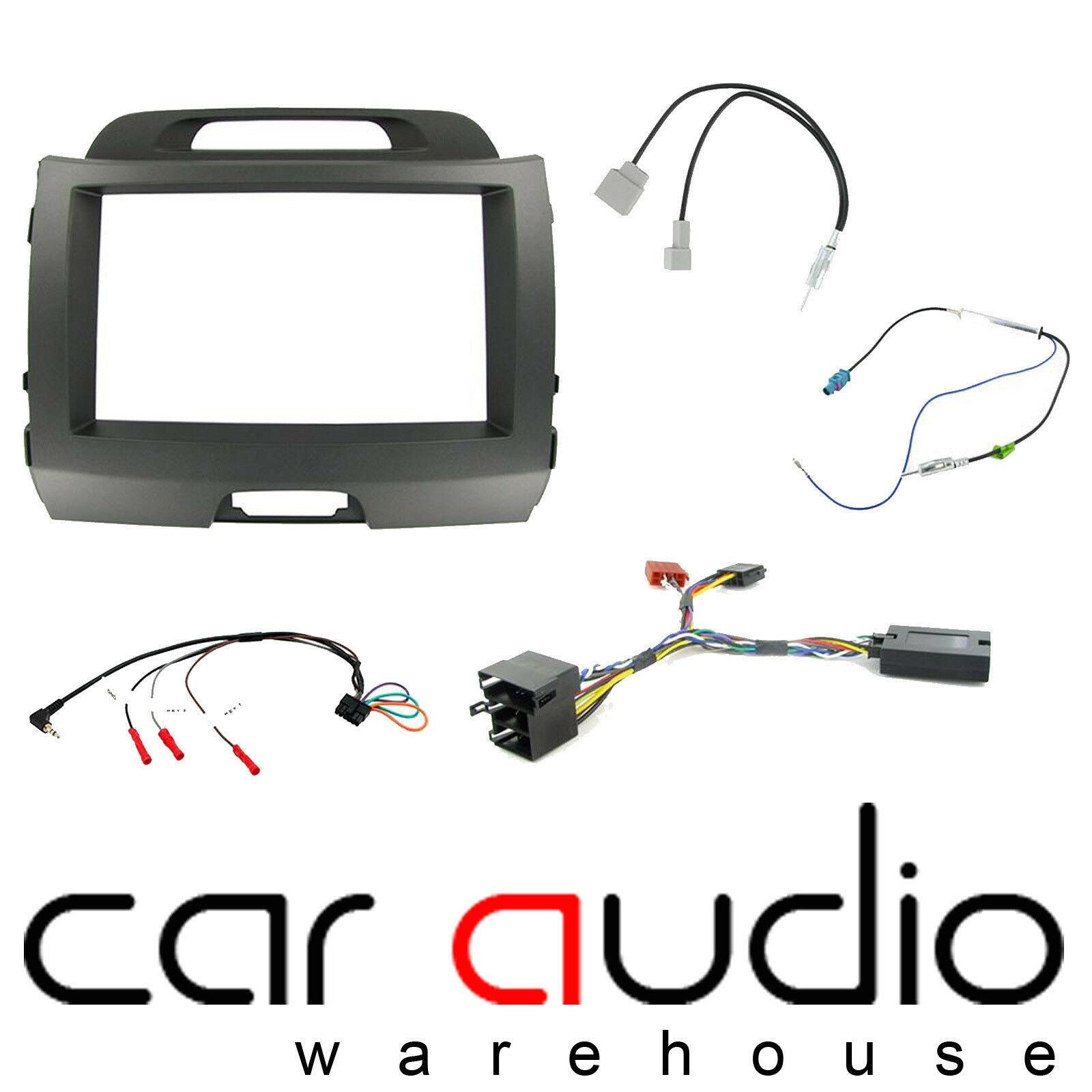 Connects2 CTKKI01 Kia Sportage 2010 Dark Grey Fascia Car Stereo Steering Wheel Interface Kit
