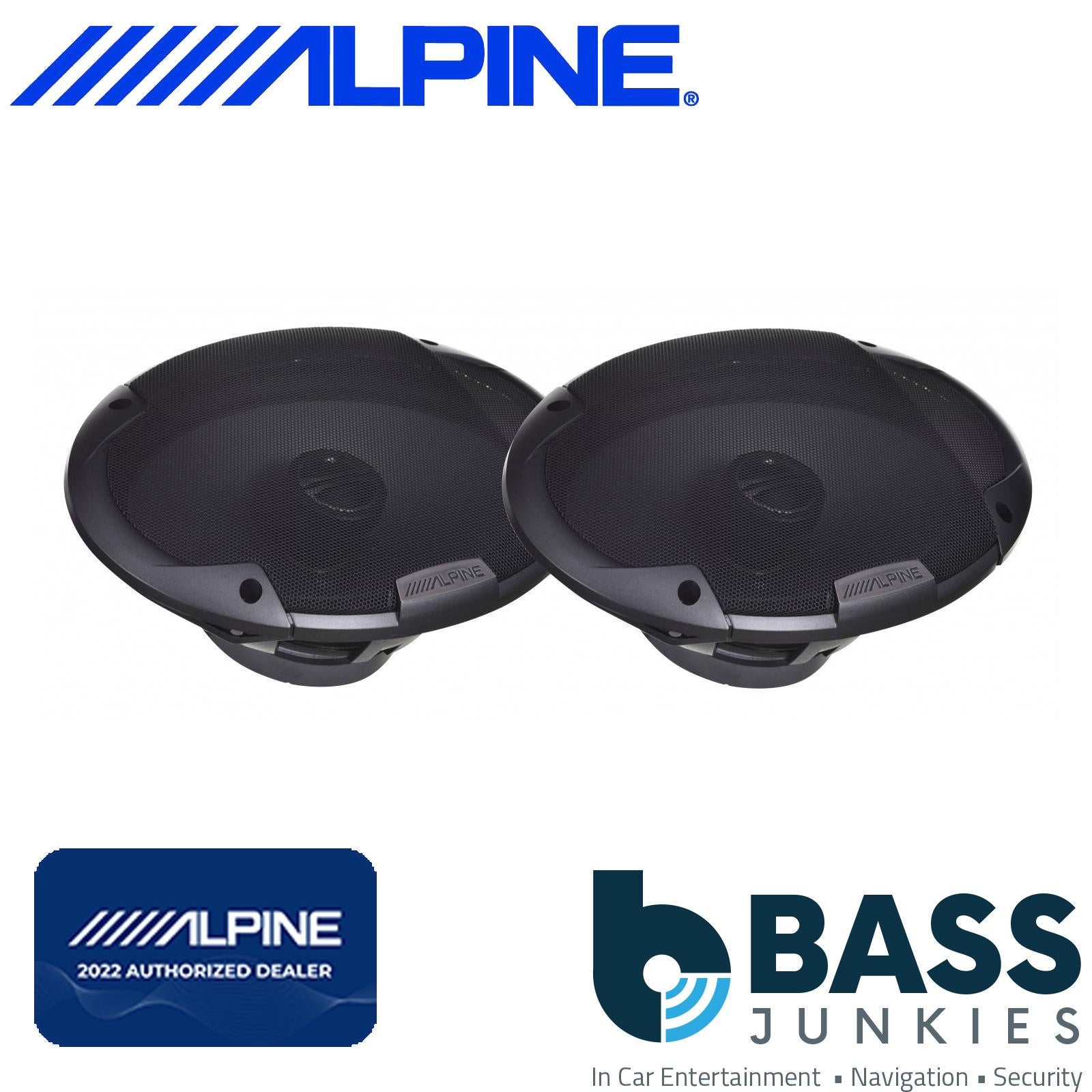 Alpine Type-G Series SPG-69C2 6 x 9" 16cm x 24cm 300 Watts 2 Way Coaxial Speakers (Pair)