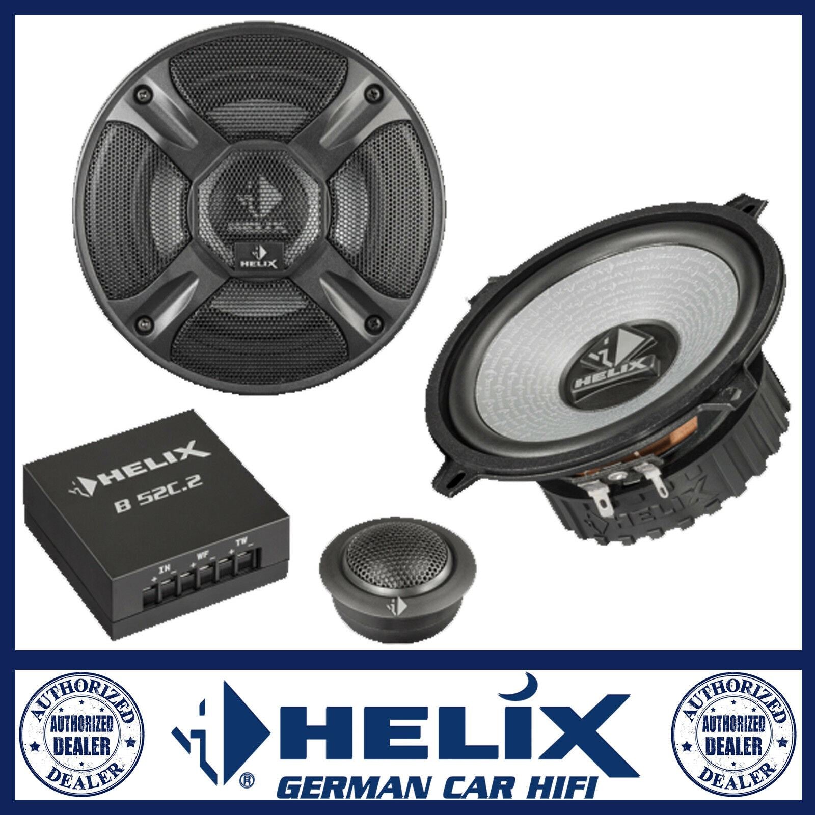 HELIX B 52C.2 - 5.25" 130mm 300 Watts 2 Way Component System Car Van Speakers