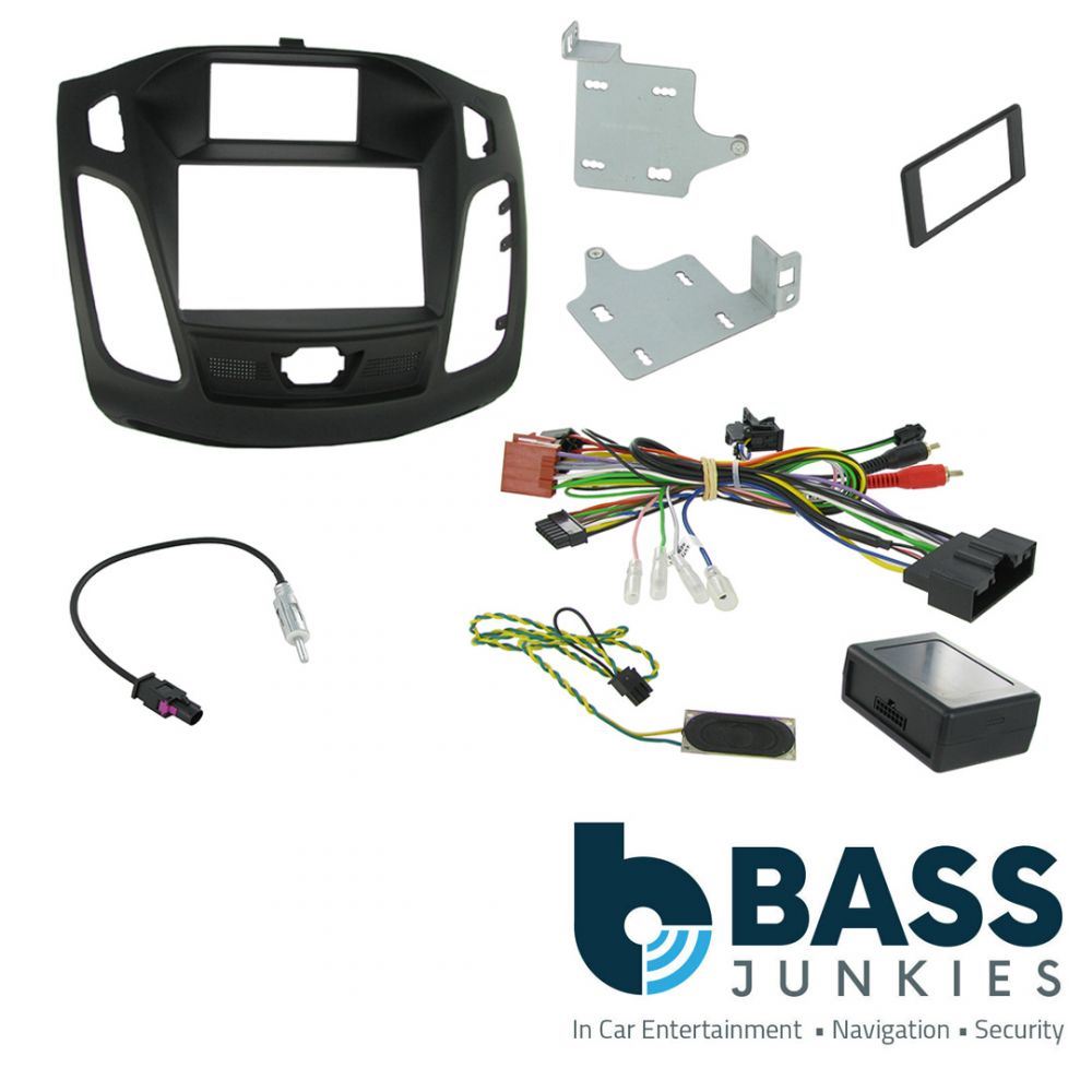 Connects 2 CTKFD31 - Ford Focus 2011 - 2015 Double Din Facia & Steering wheel Interface Fitting Installation Kit