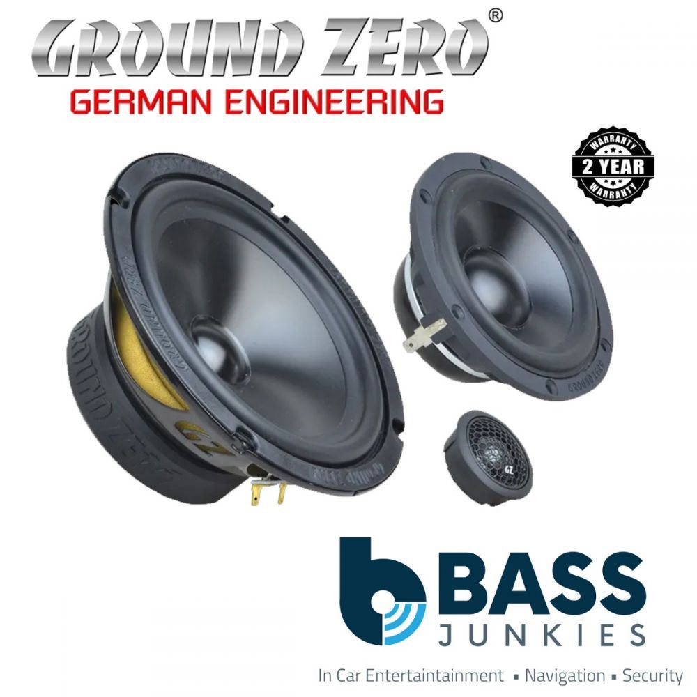 Ground Zero Radioactive GZRC 165.3SQACT - 6.5" 150WRMS 3 Way Comp Car Speakers