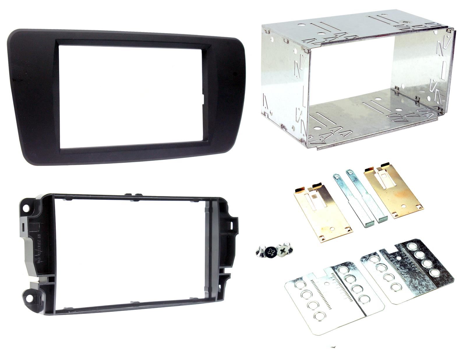 Grundig 6.8" Apple Android Double Din Stereo Fitting Kit + Steering Wheel Stalk Controls to fit Seat Ibiza 2008-14